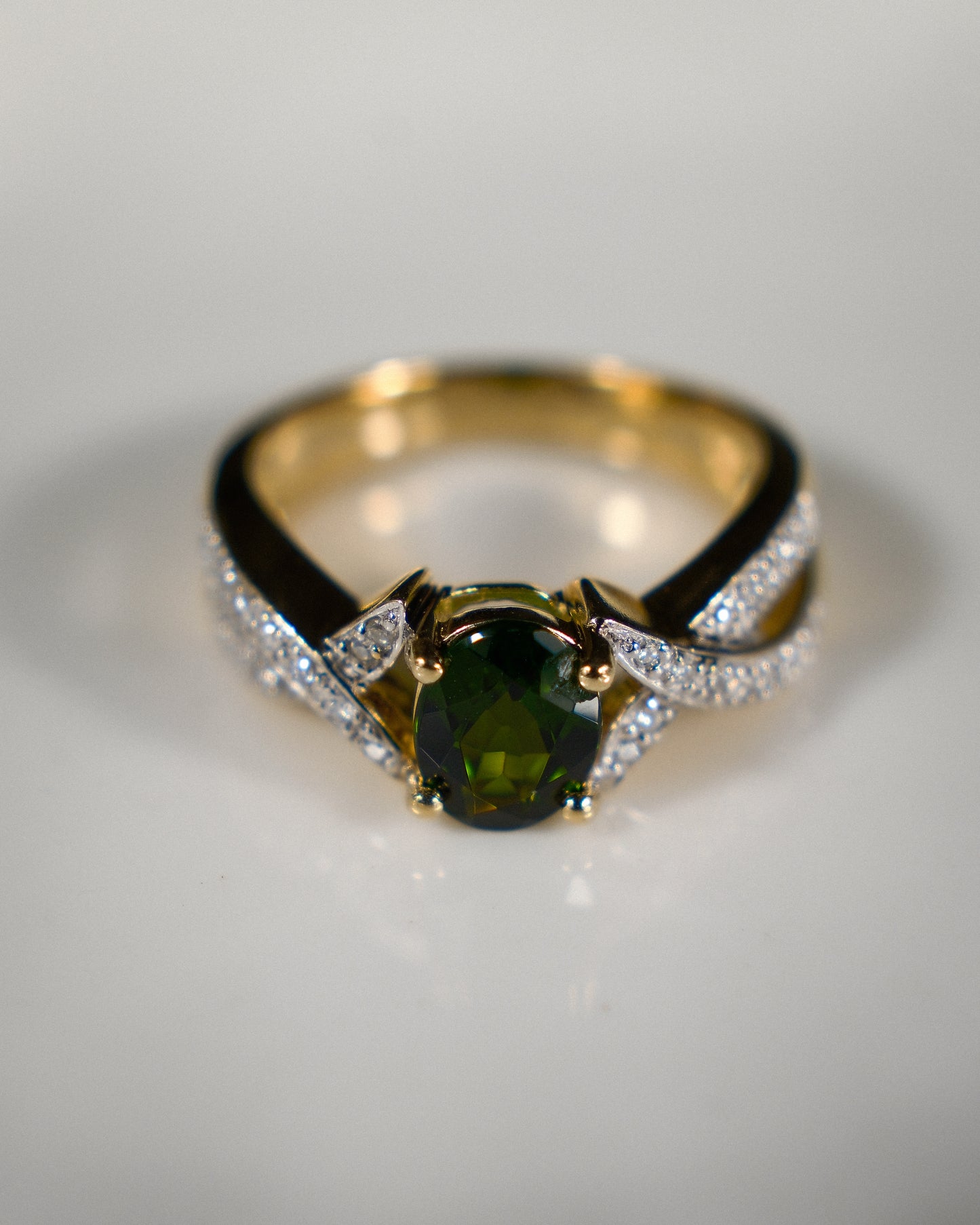 Antoinette • Vintage Diopsied & Diamant Cluster