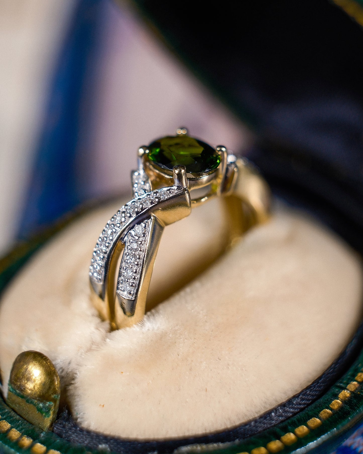 Antoinette • Vintage Diopsied & Diamant Cluster