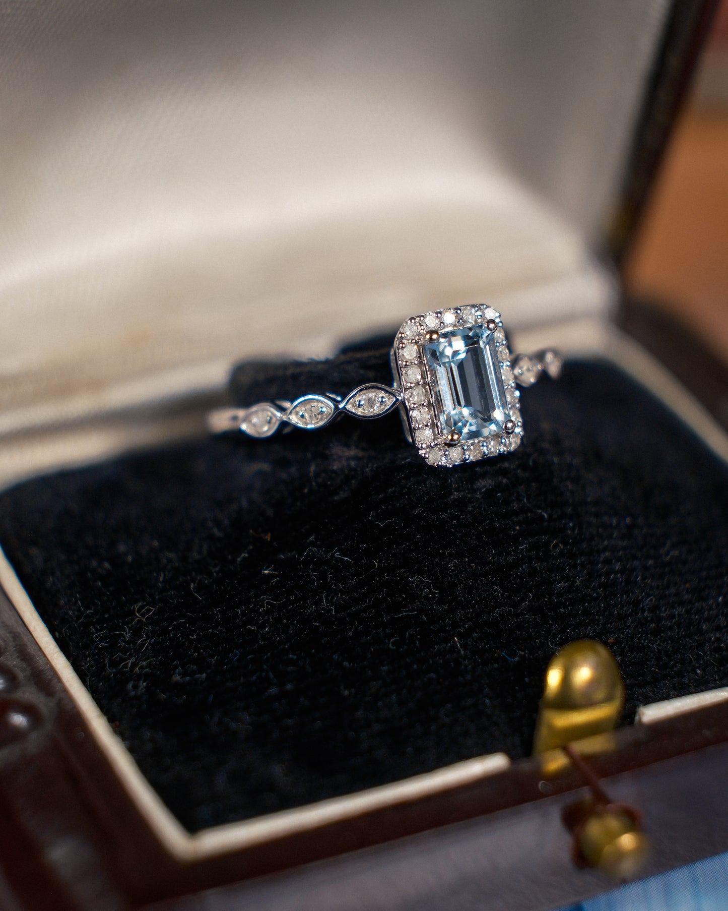 Bianca • Vintage Aquamarijn & Diamant Cluster