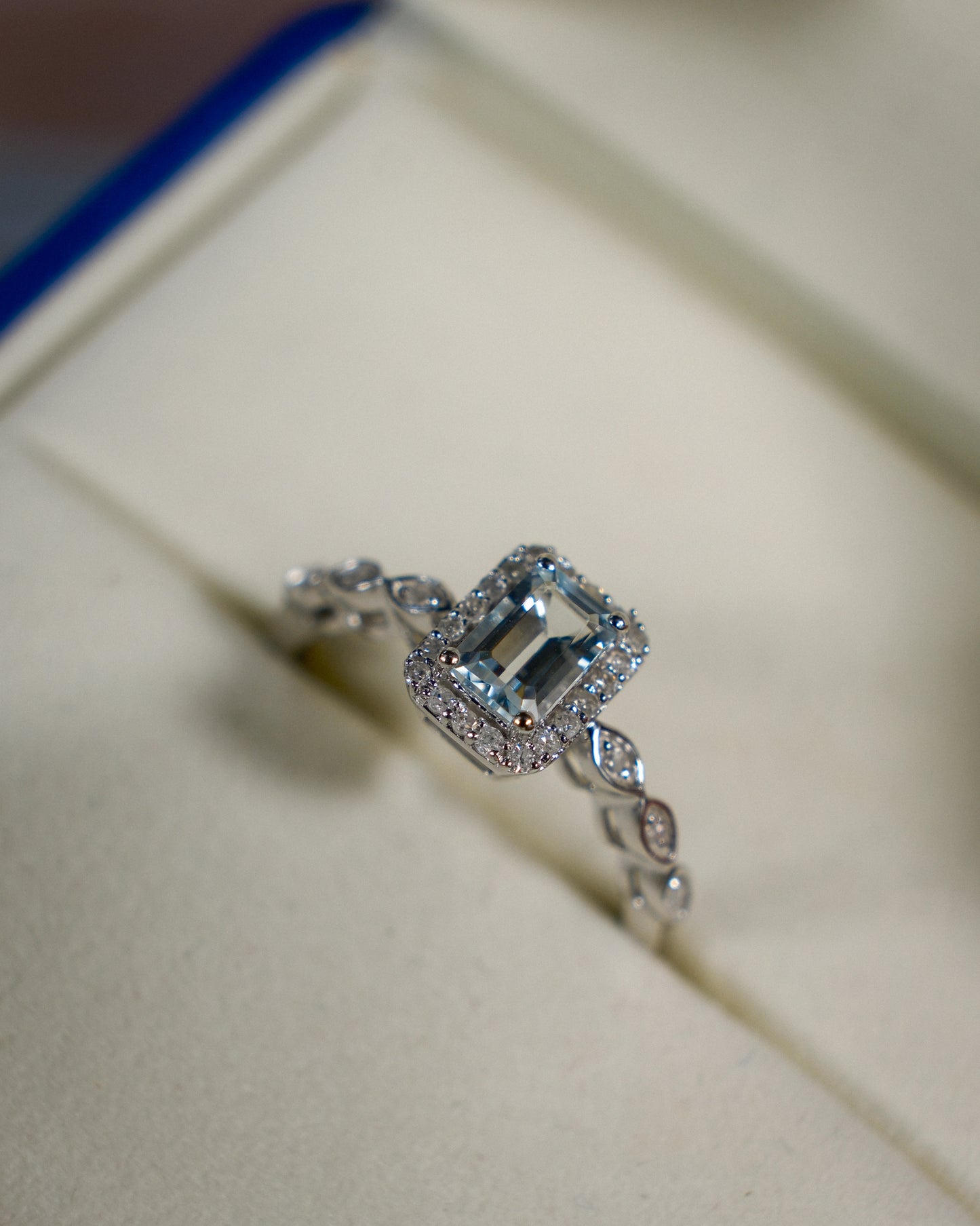 Bianca • Vintage Aquamarijn & Diamant Cluster