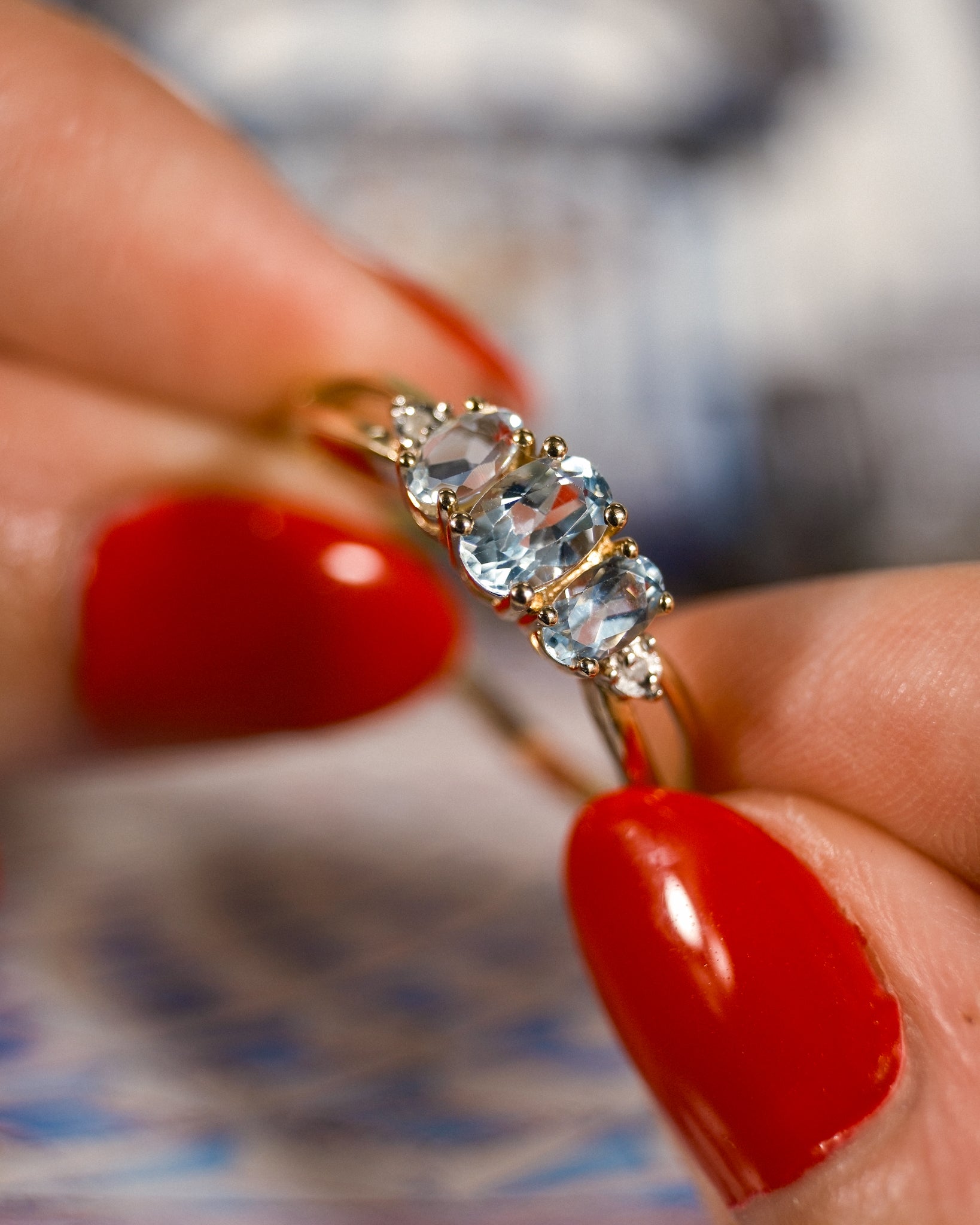 Chiara • Vintage Aquamarijn & Diamant Dress