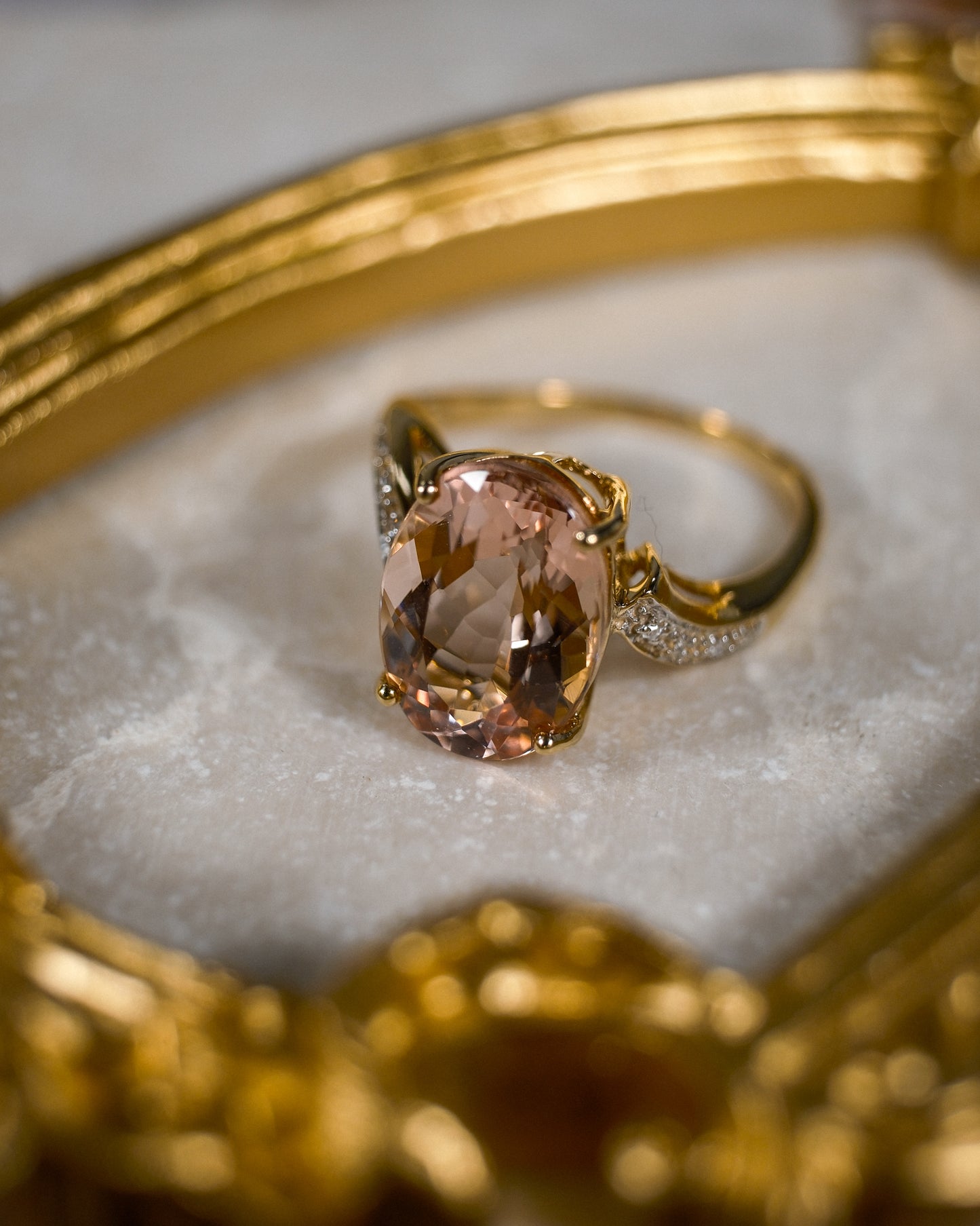 Donatella • Vintage Morganiet & Diamant Cluster