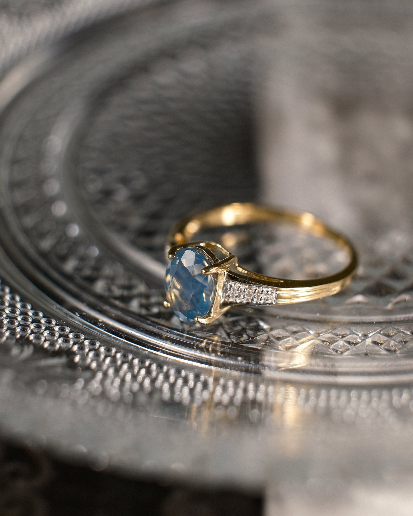 Eloise • Vintage Kwarts & Diamant Cluster