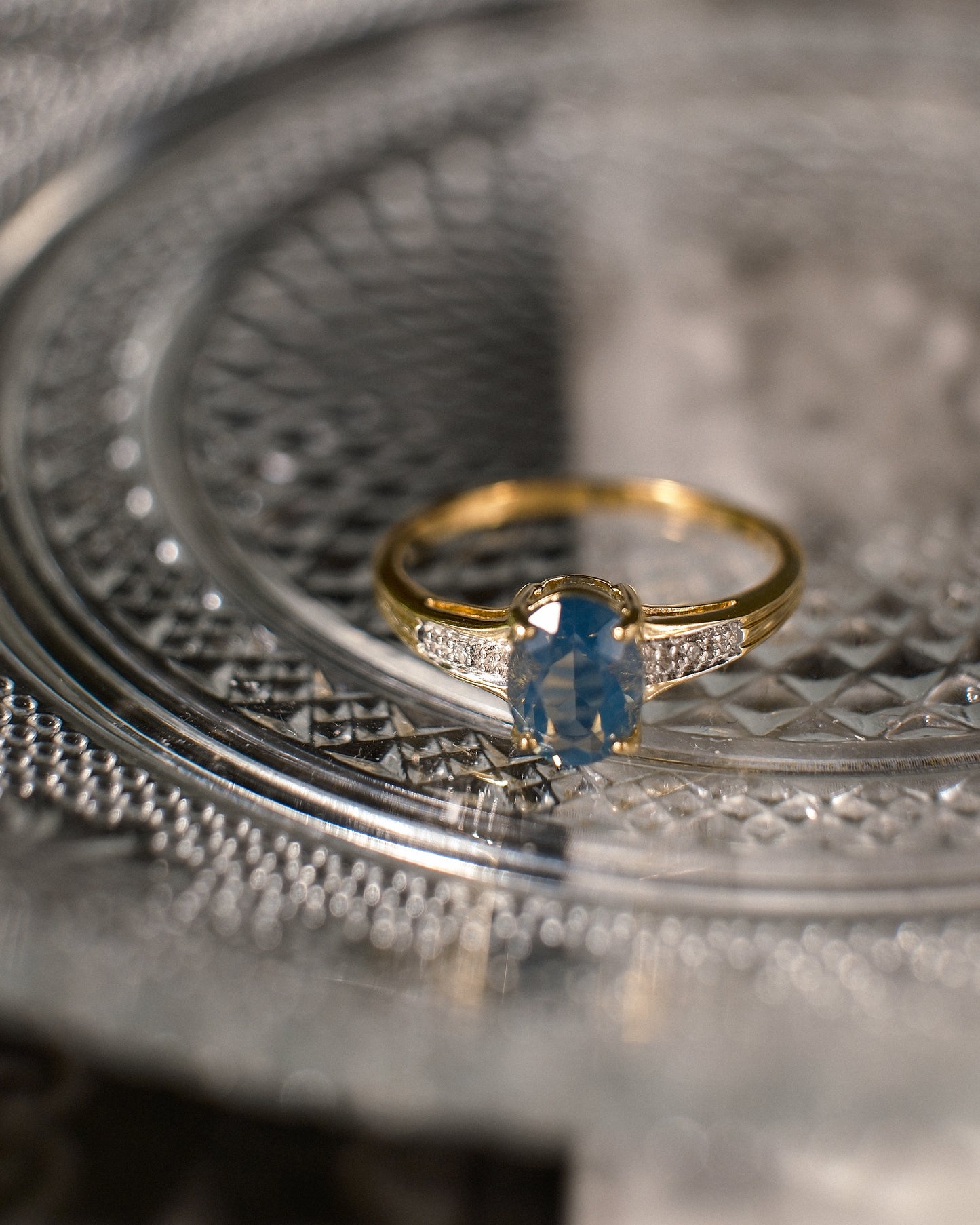 Eloise • Vintage Kwarts & Diamant Cluster
