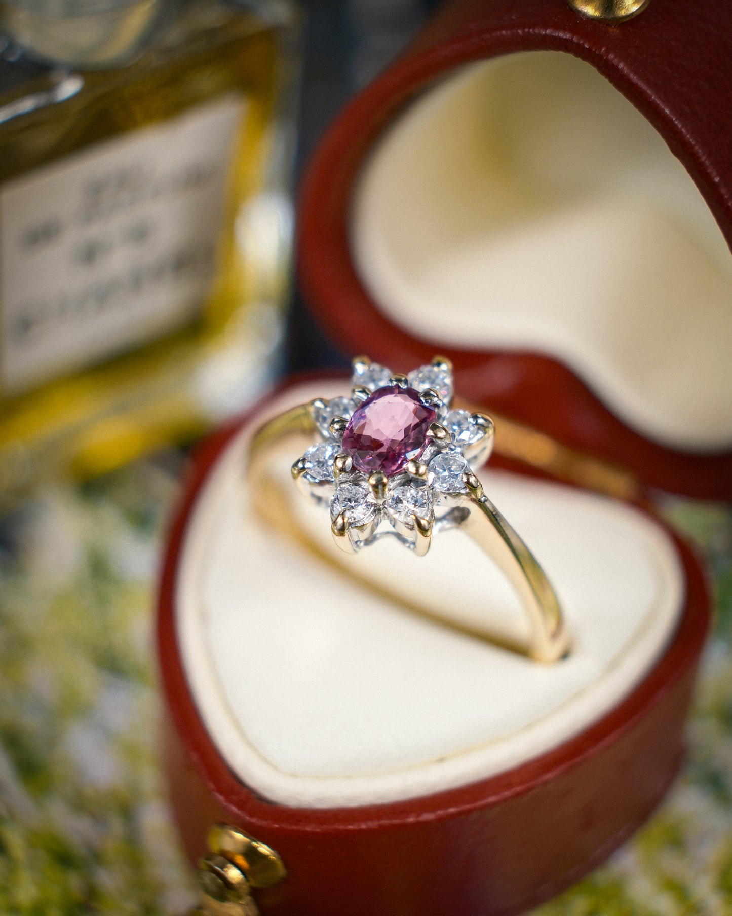 Fiorenza • Vintage Robijn & Diamant Cluster