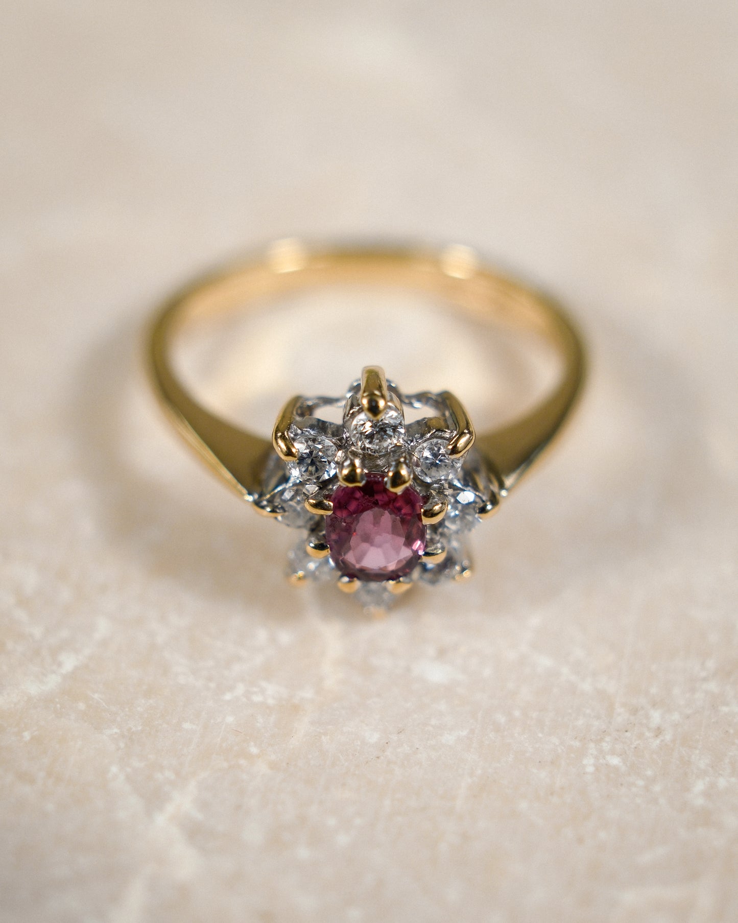 Fiorenza • Vintage Robijn & Diamant Cluster