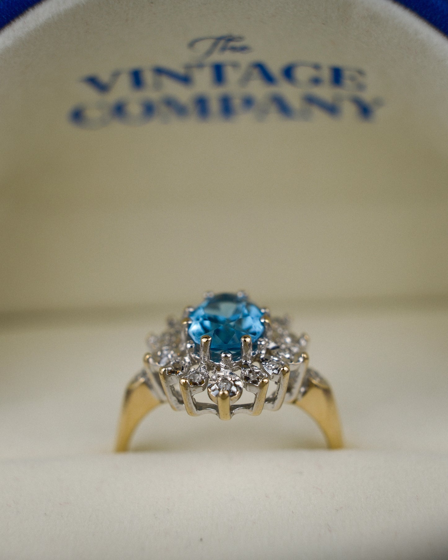Isolde • Vintage Topaas & Diamant Cluster