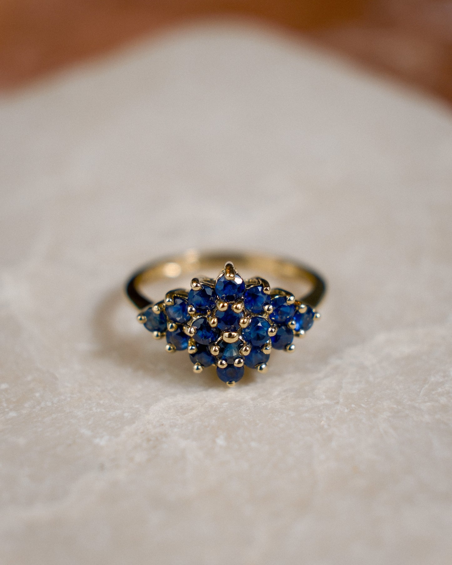 Odette • Vintage Saffier Cluster