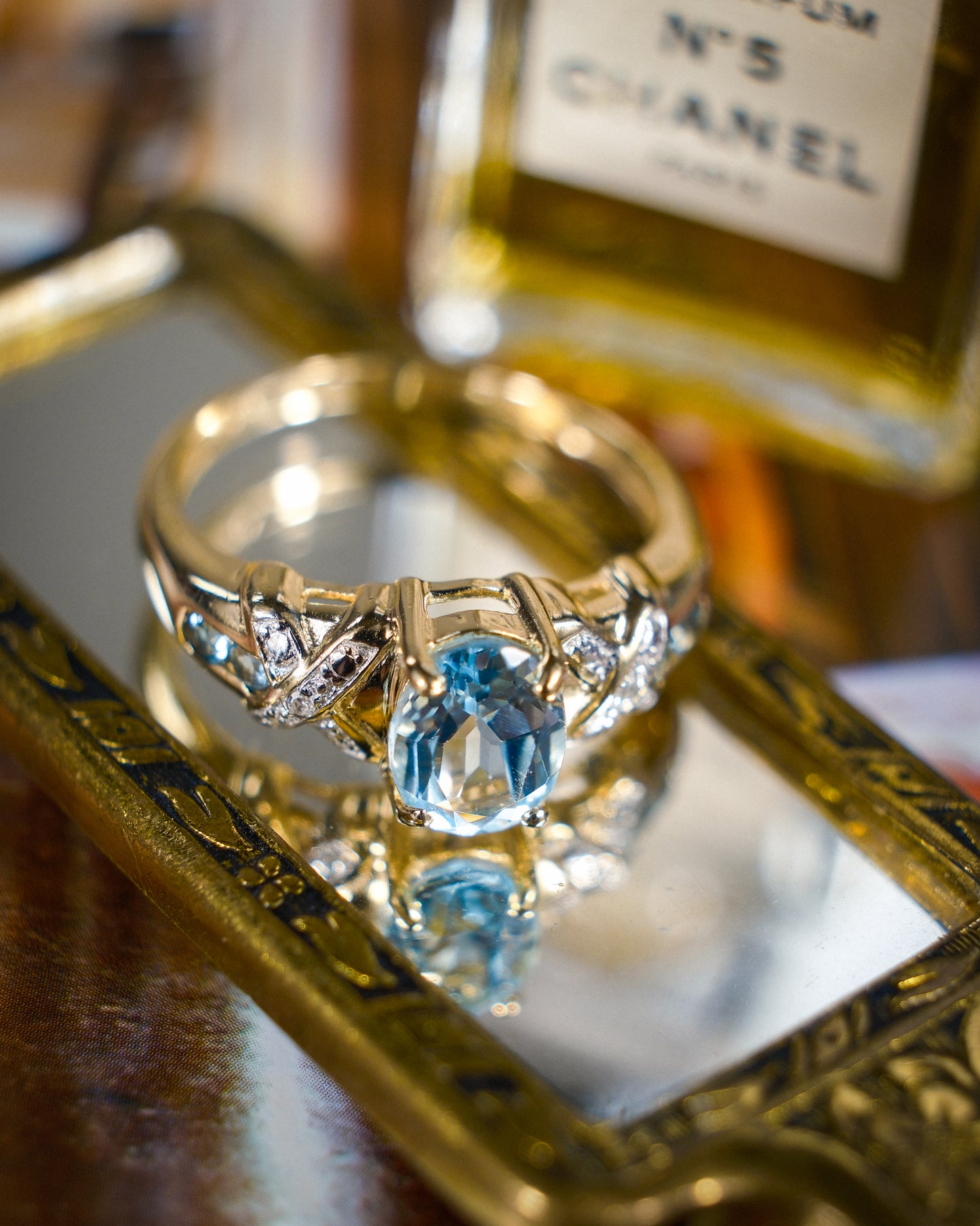 Paolina • Vintage Topaas & Diamant Cluster