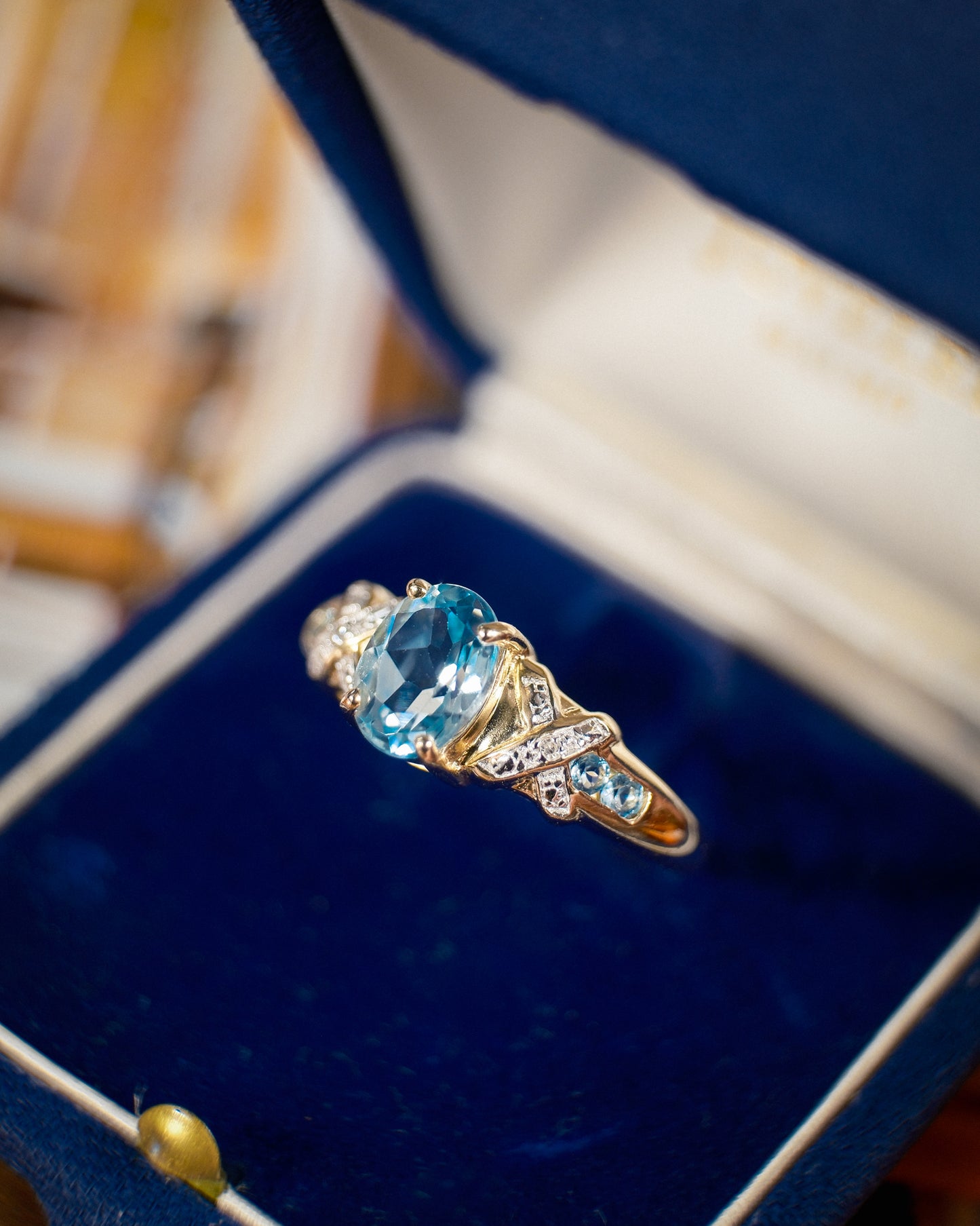 Paolina • Vintage Topaas & Diamant Cluster