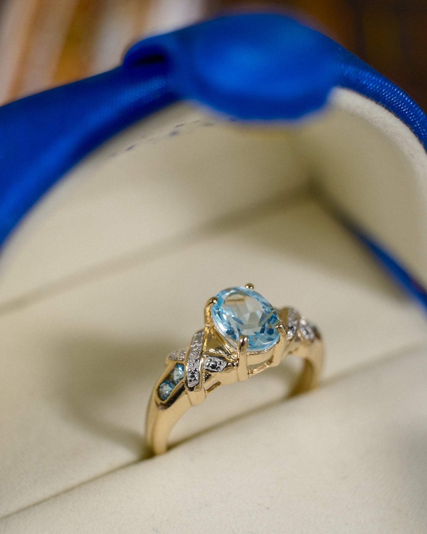 Paolina • Vintage Topaas & Diamant Cluster