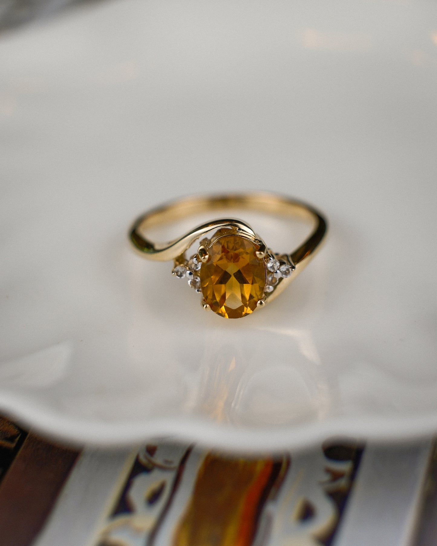 Rosalie • Vintage Citrien & Zirkonia Cluster