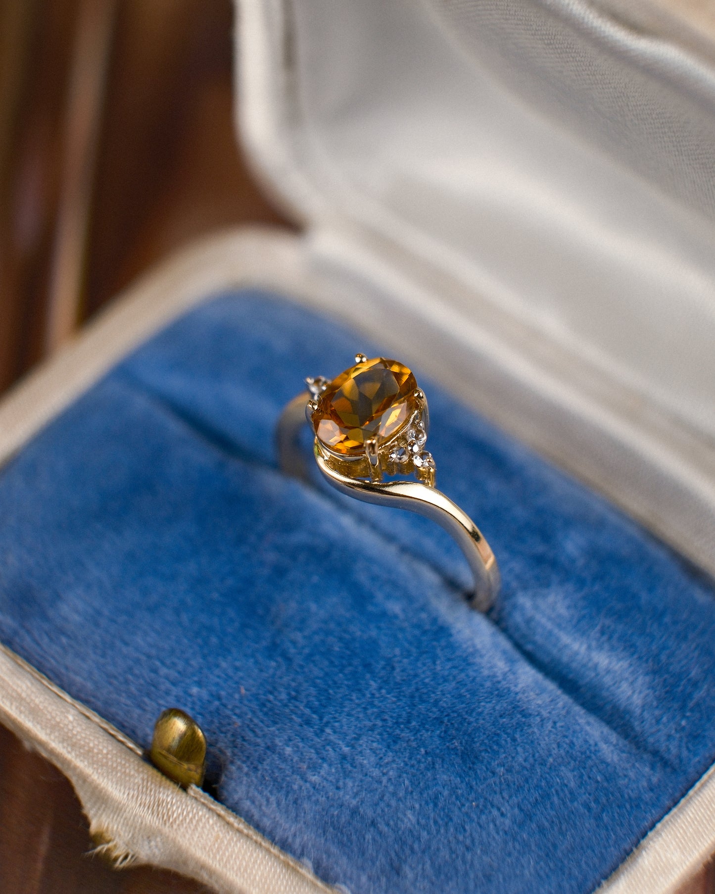 Rosalie • Vintage Citrien & Zirkonia Cluster