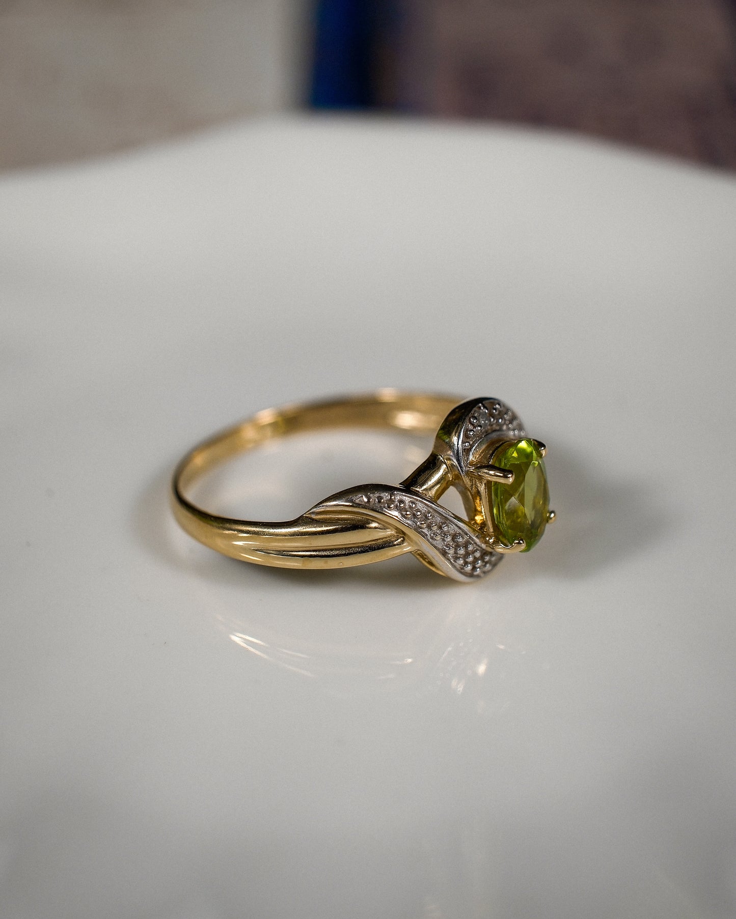 Seraphine • Vintage Peridoot & Diamant Cluster