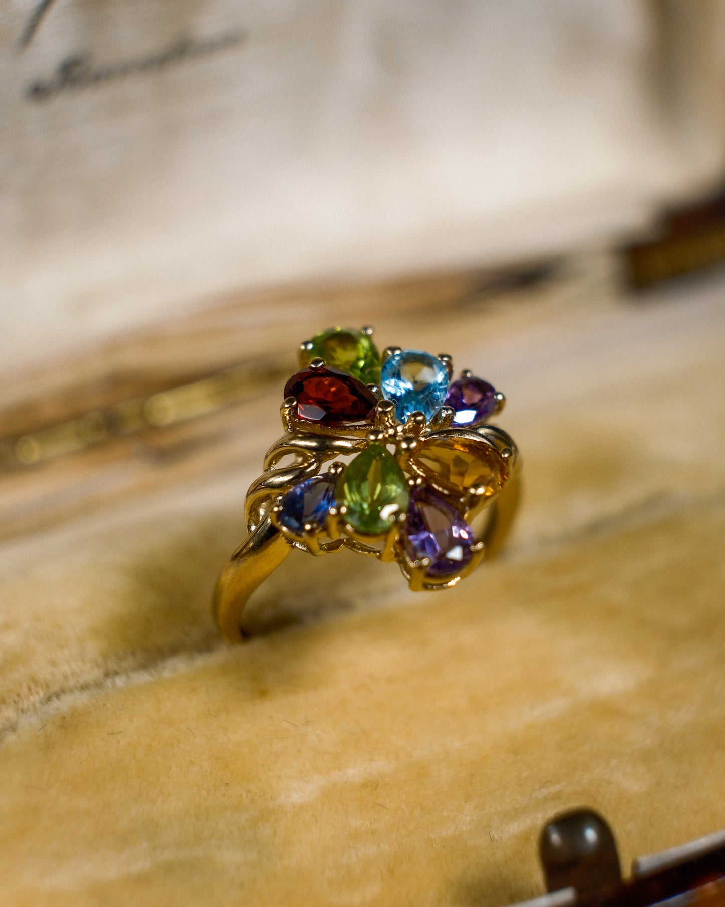 Theodora • Vintage Multi Gemstone Cluster