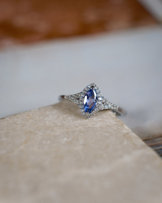 Celeste • Tanzaniet & Diamant Cluster