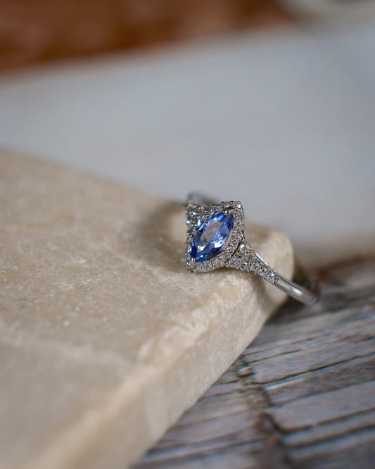 Celeste • Tanzaniet & Diamant Cluster