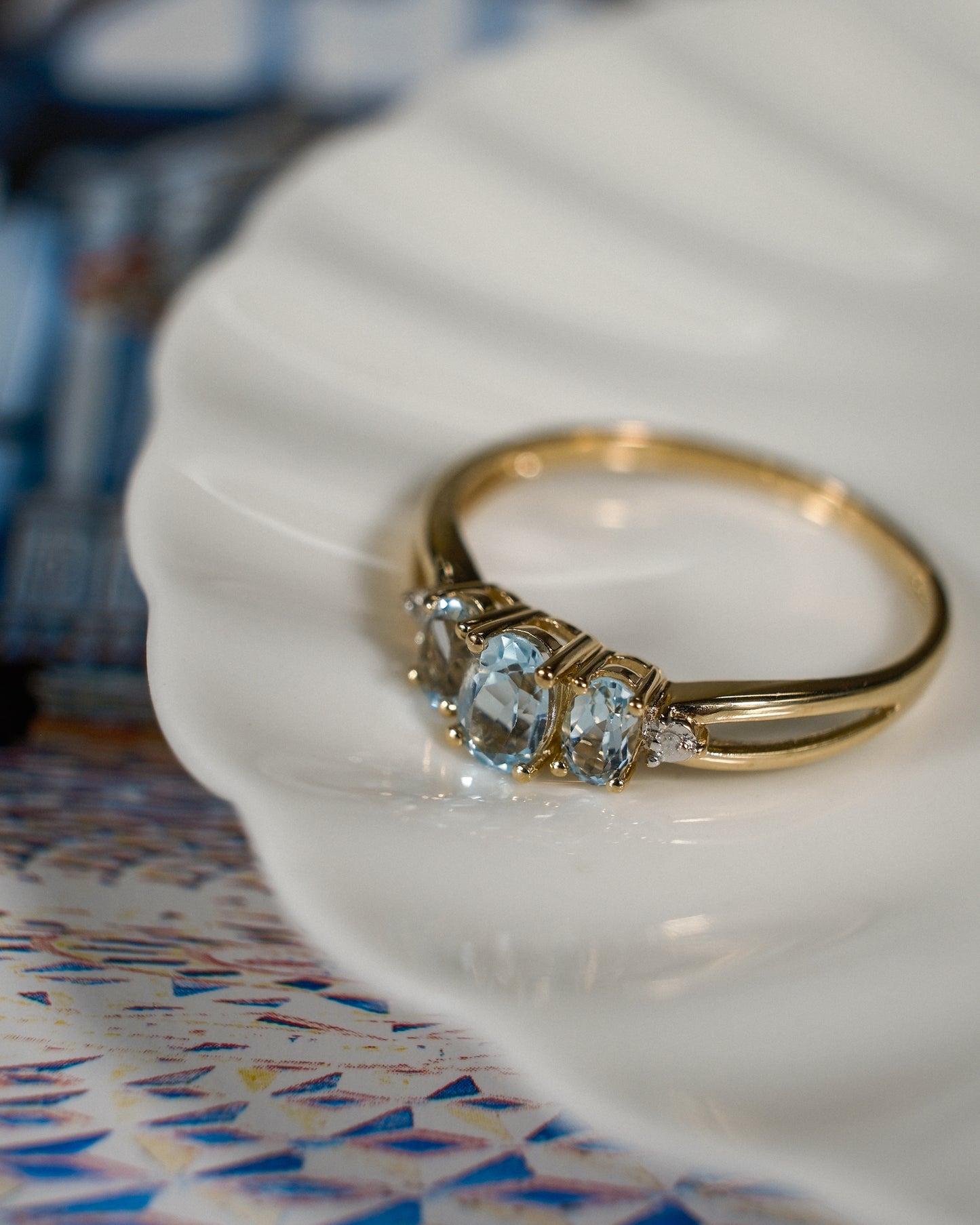 Chiara • Vintage Aquamarijn & Diamant Dress
