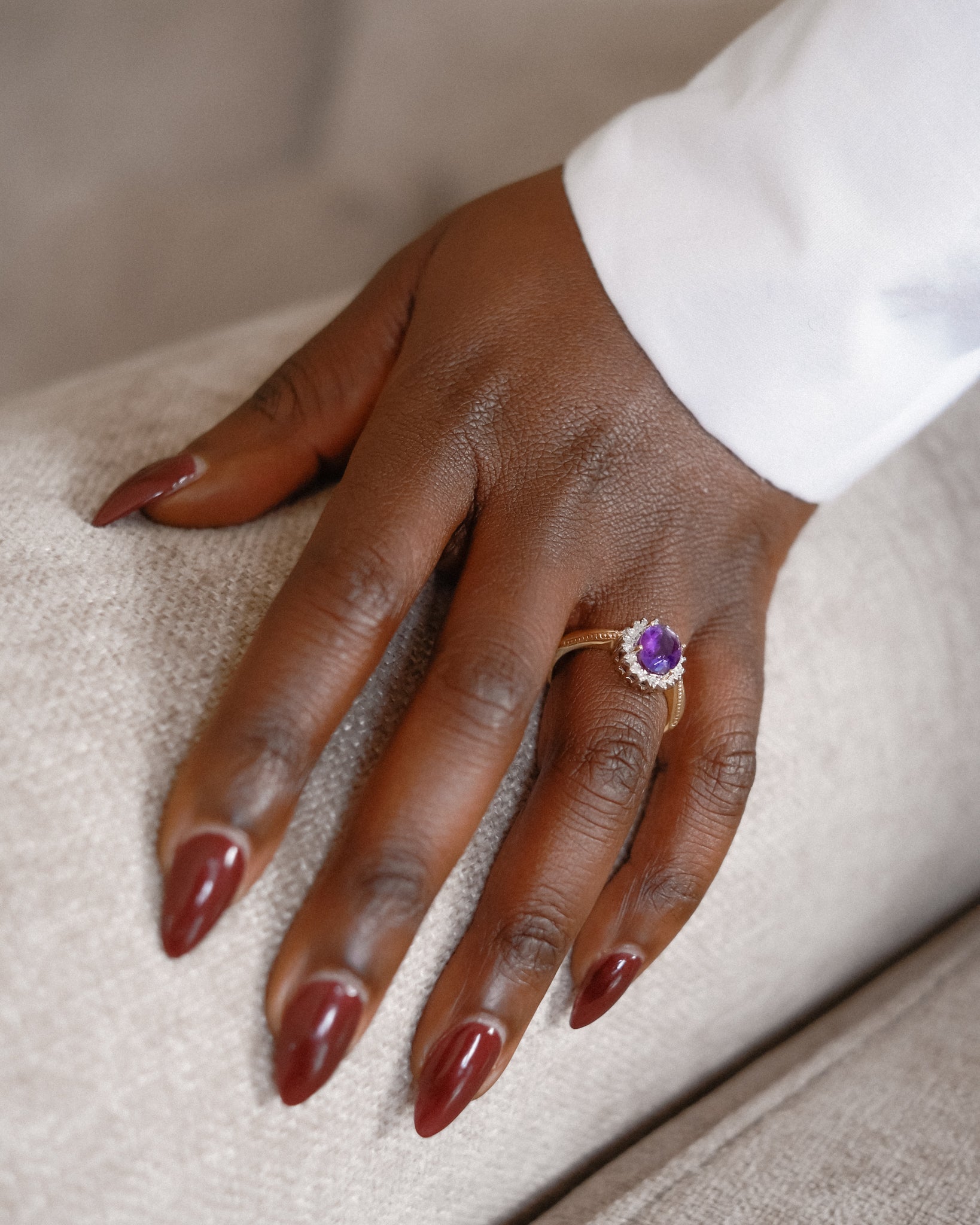 Livia • Vintage Amethist & Diamant Cluster