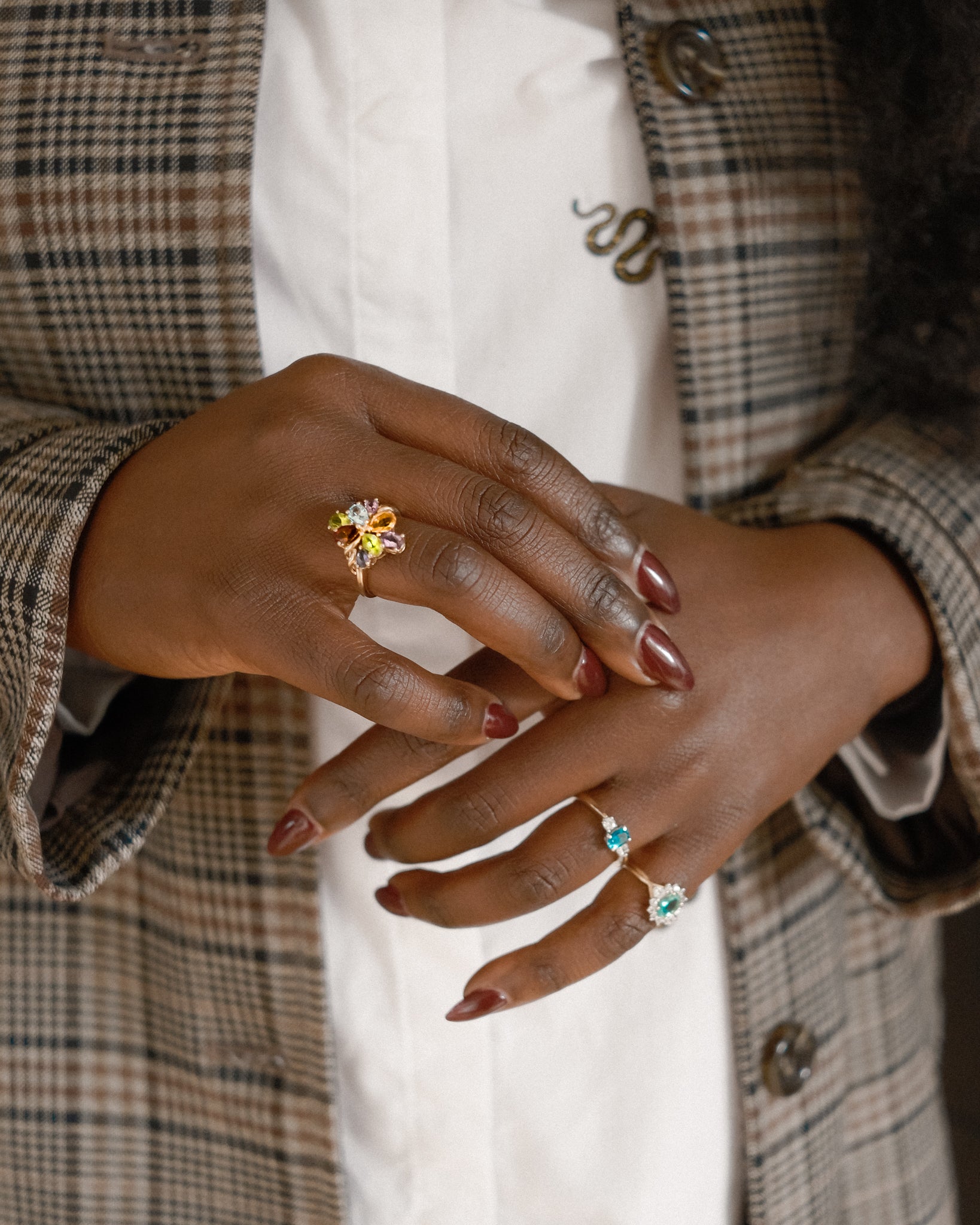 Theodora • Vintage Multi Gemstone Cluster