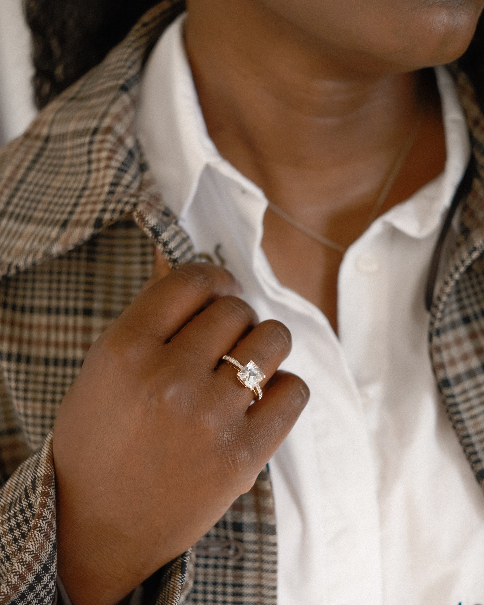 Colette • Vintage Topaas & Diamant Cluster