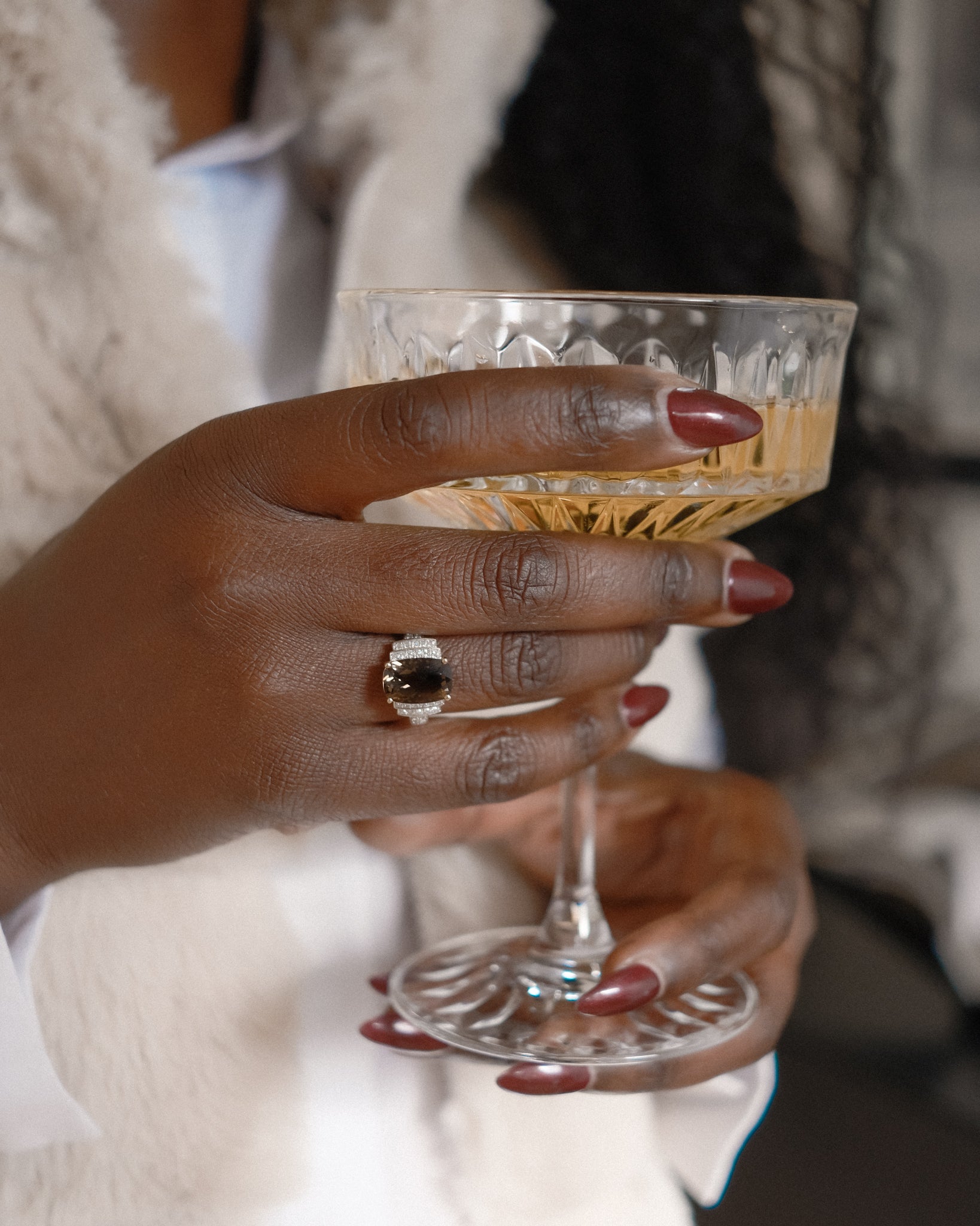 Beatrix • Vintage Rookkwarts & Diamant Cluster