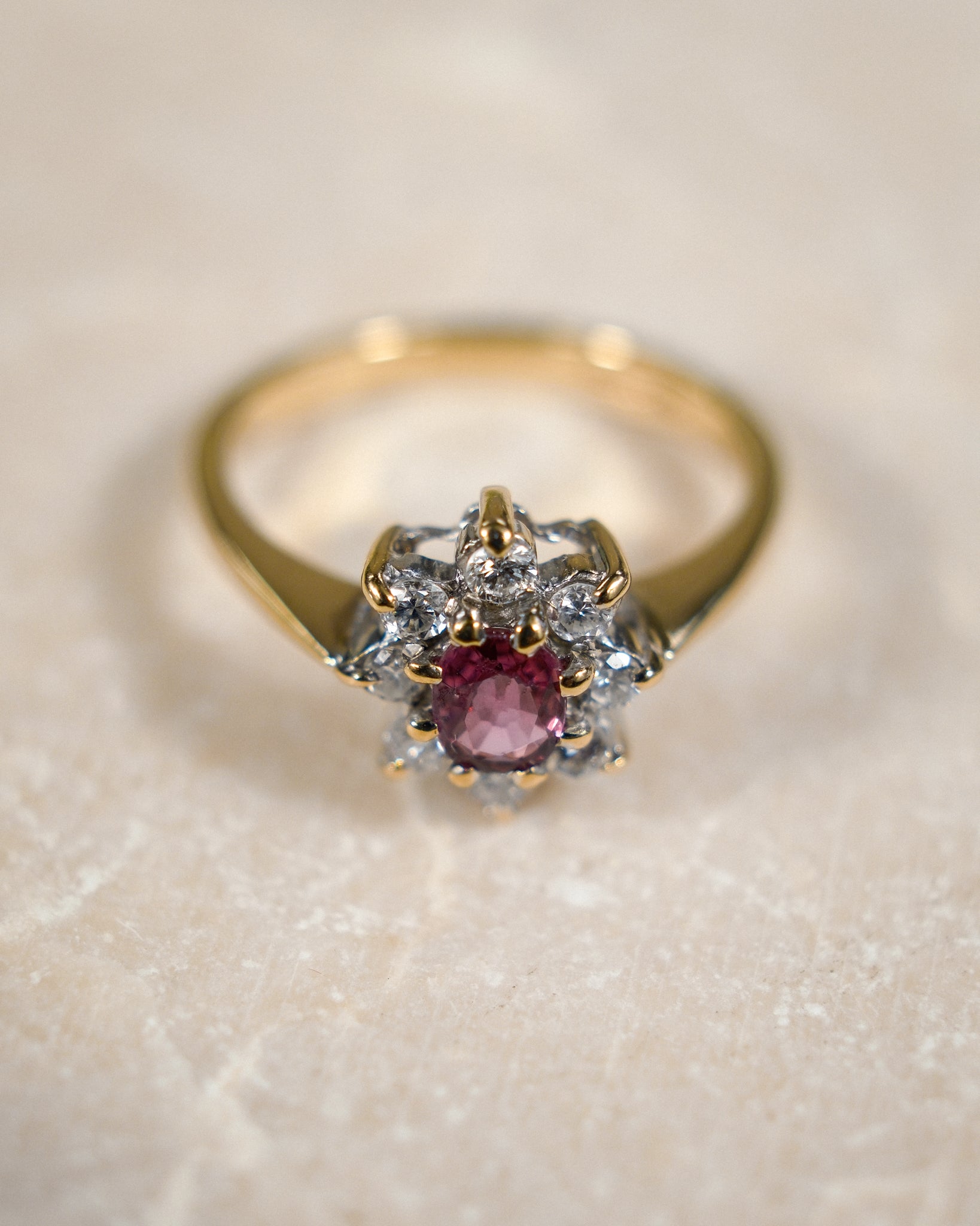 Fiorenza • Vintage Robijn & Diamant Cluster