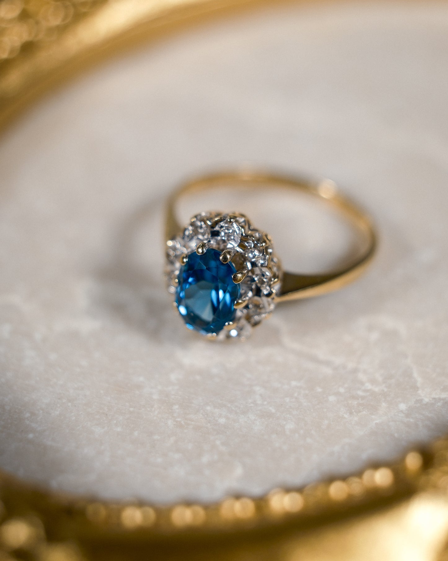 Giada • Vintage Topaas & Diamant Cluster