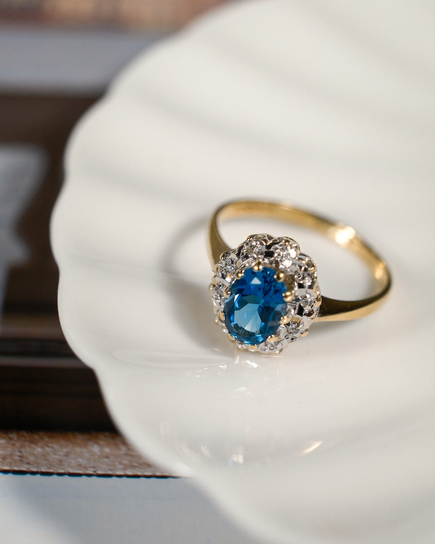 Giada • Vintage Topaas & Diamant Cluster