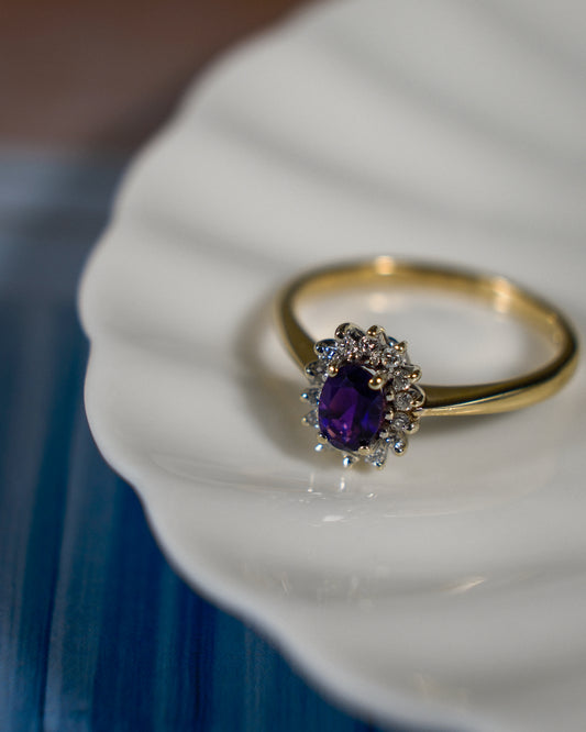 Giulia • Vintage Amethist & Diamant Cluster