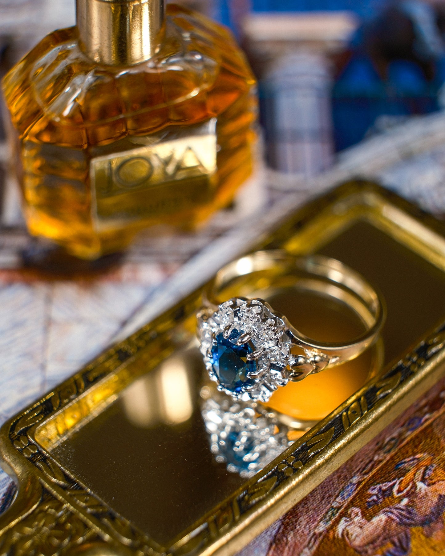 Helena • Vintage Topaas & Diamant Cluster