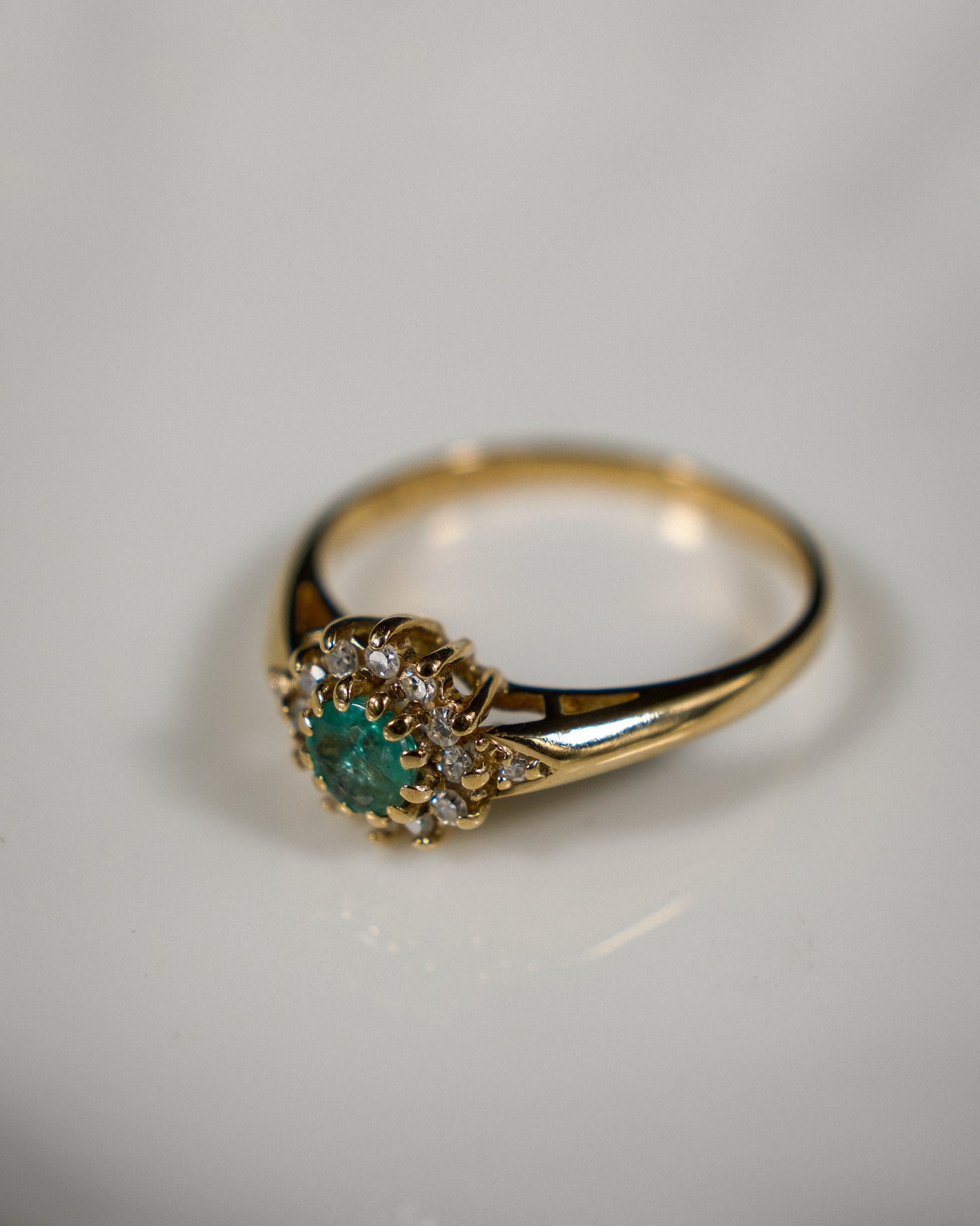 Inès • Vintage Smaragd & Diamant Cluster