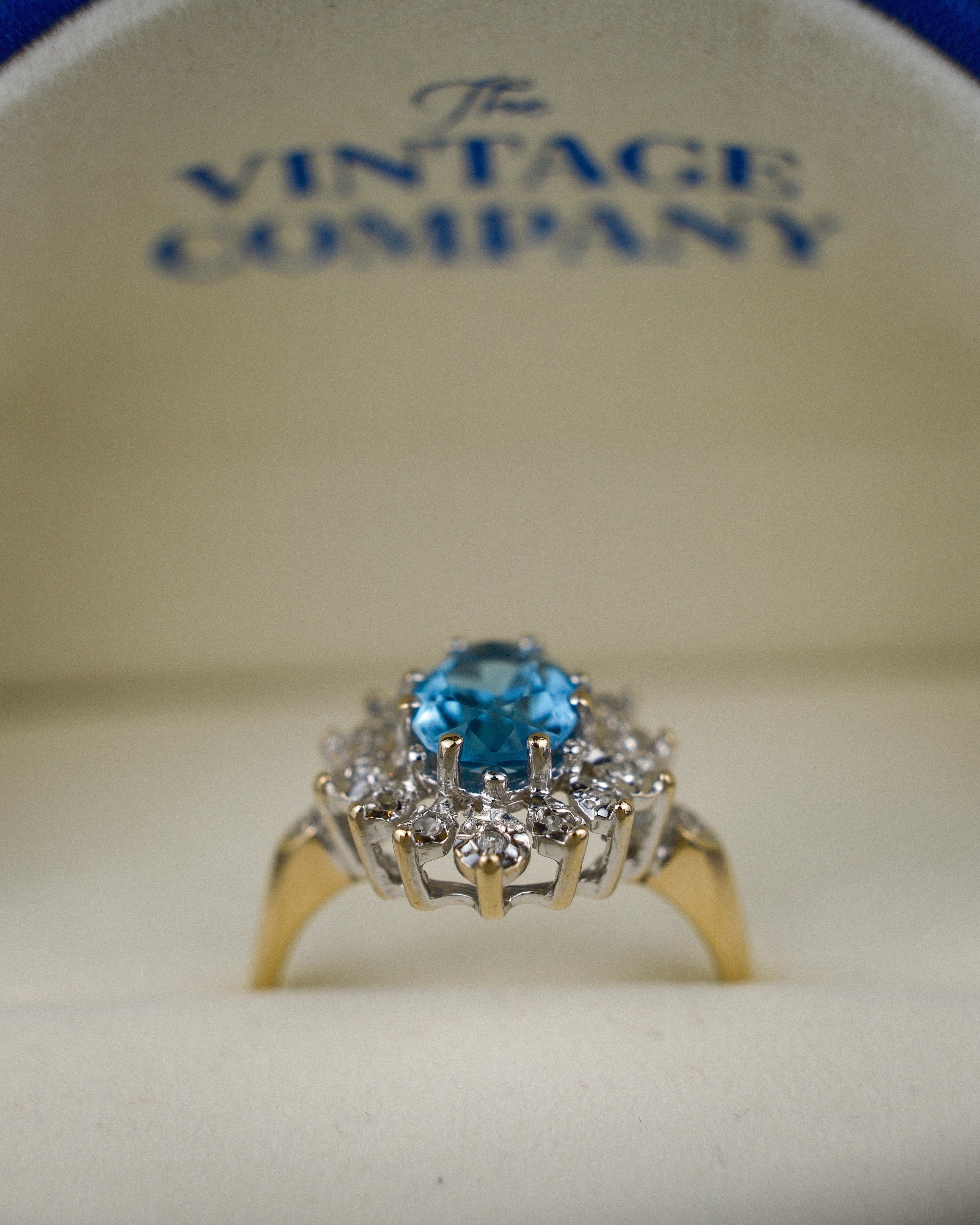 Isolde • Vintage Topaas & Diamant Cluster