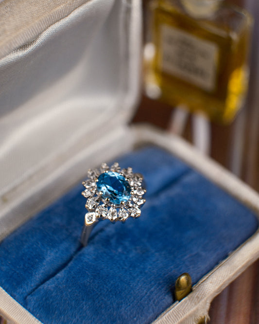 Isolde • Vintage Topaas & Diamant Cluster