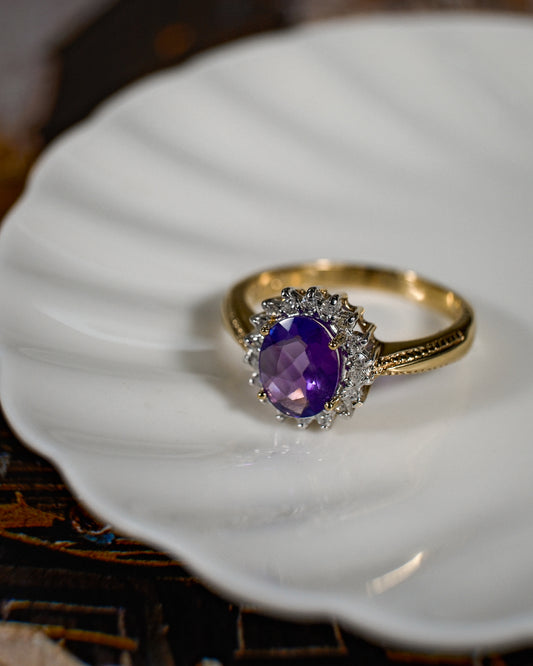 Livia • Vintage Amethist & Diamant Cluster