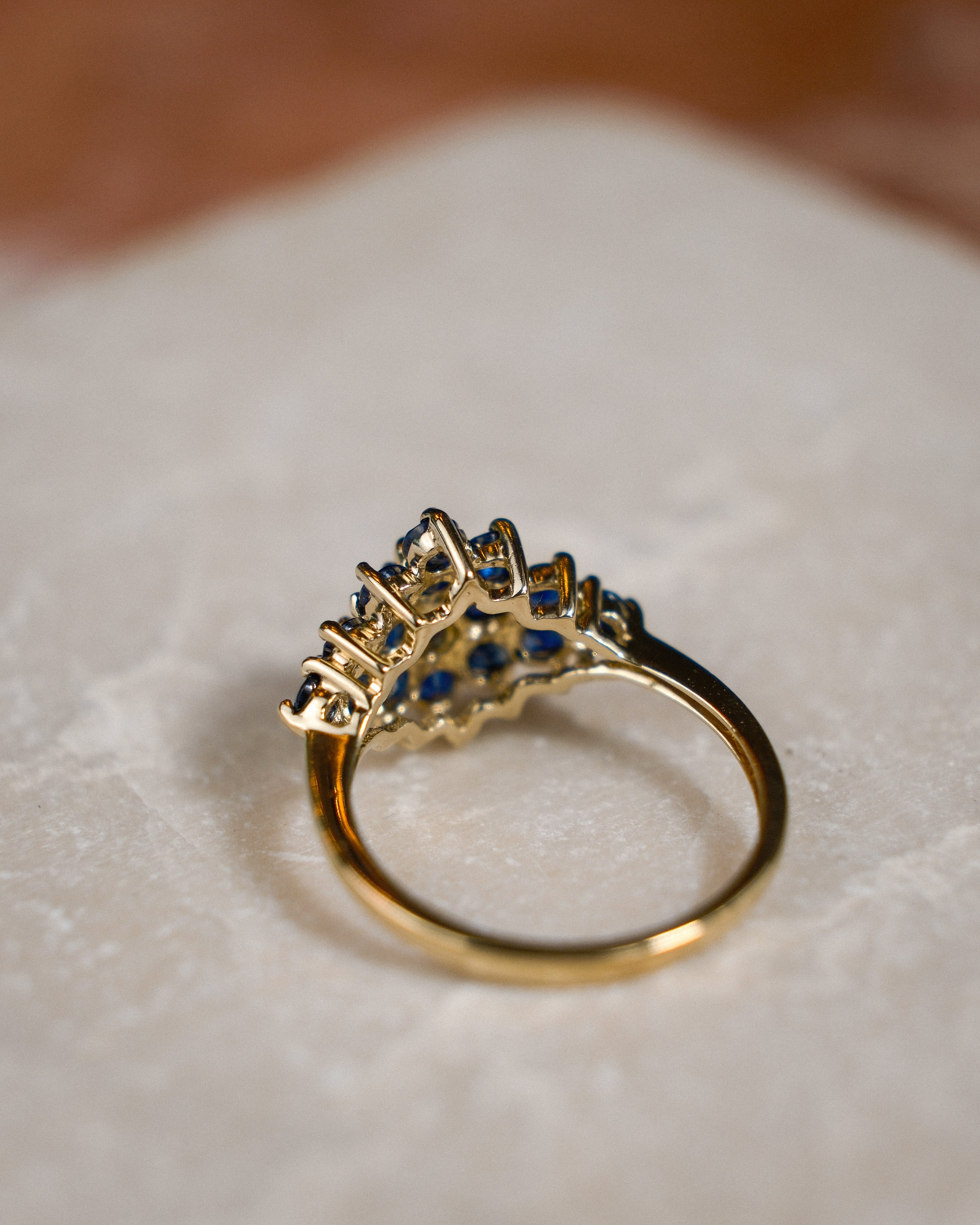 Odette • Vintage Saffier Cluster