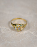 Céliane • Vintage Opaal & Diamant Cluster Ring