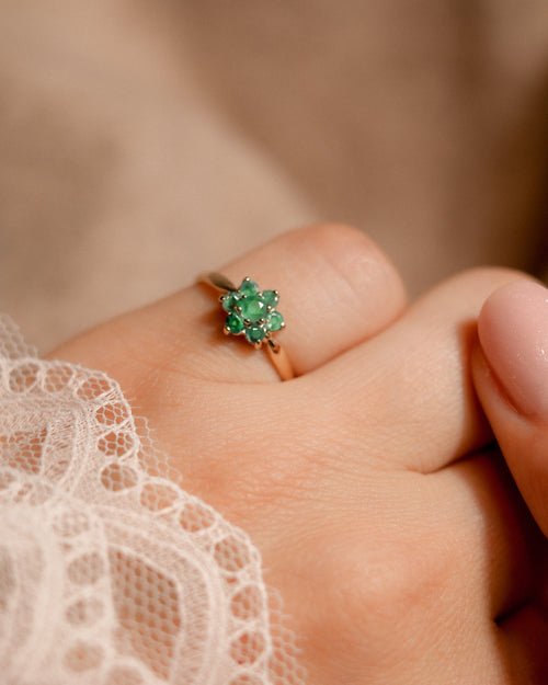 Anaïs • Vintage Smaragd Cluster Ring