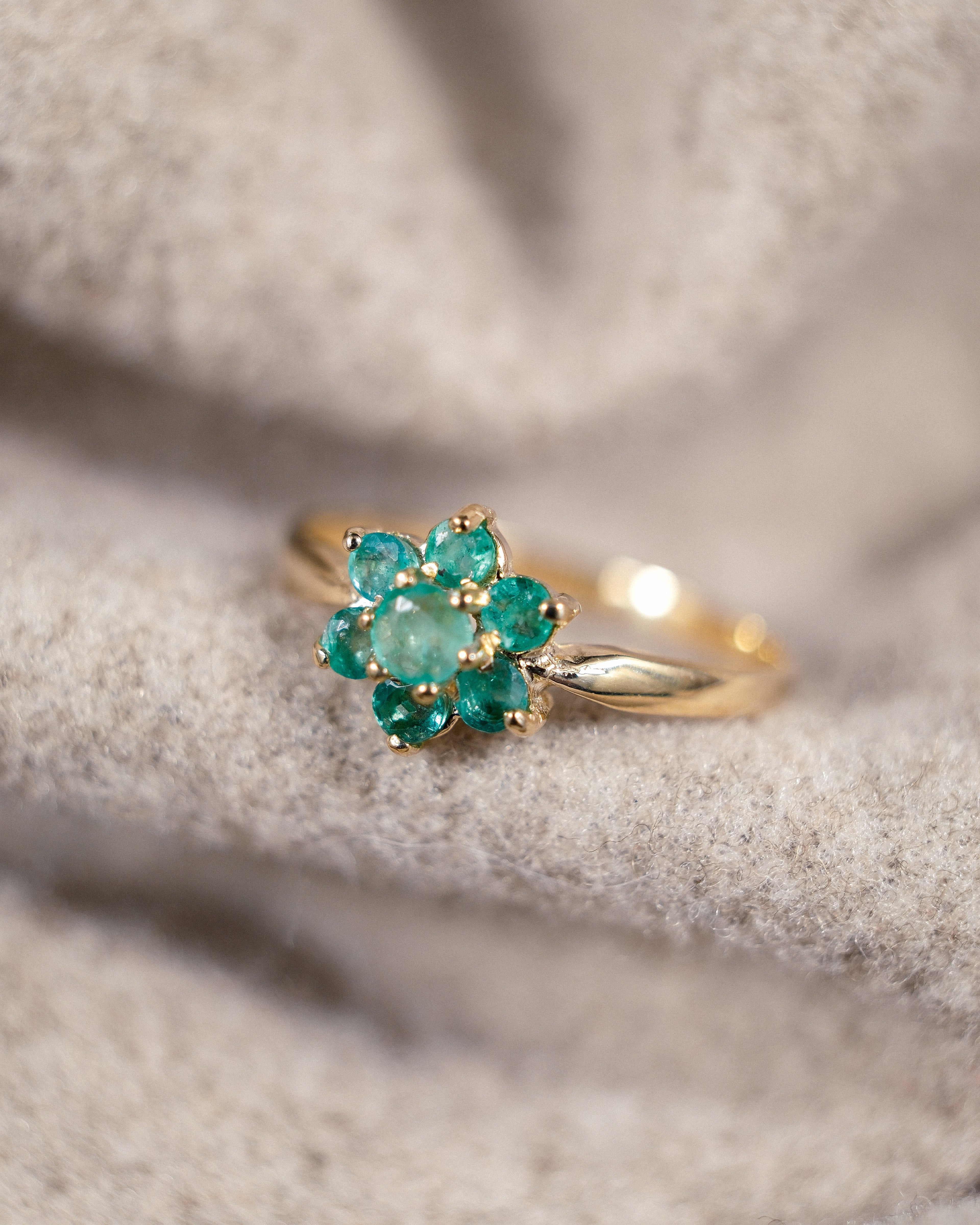 Anaïs • Vintage Smaragd Cluster Ring
