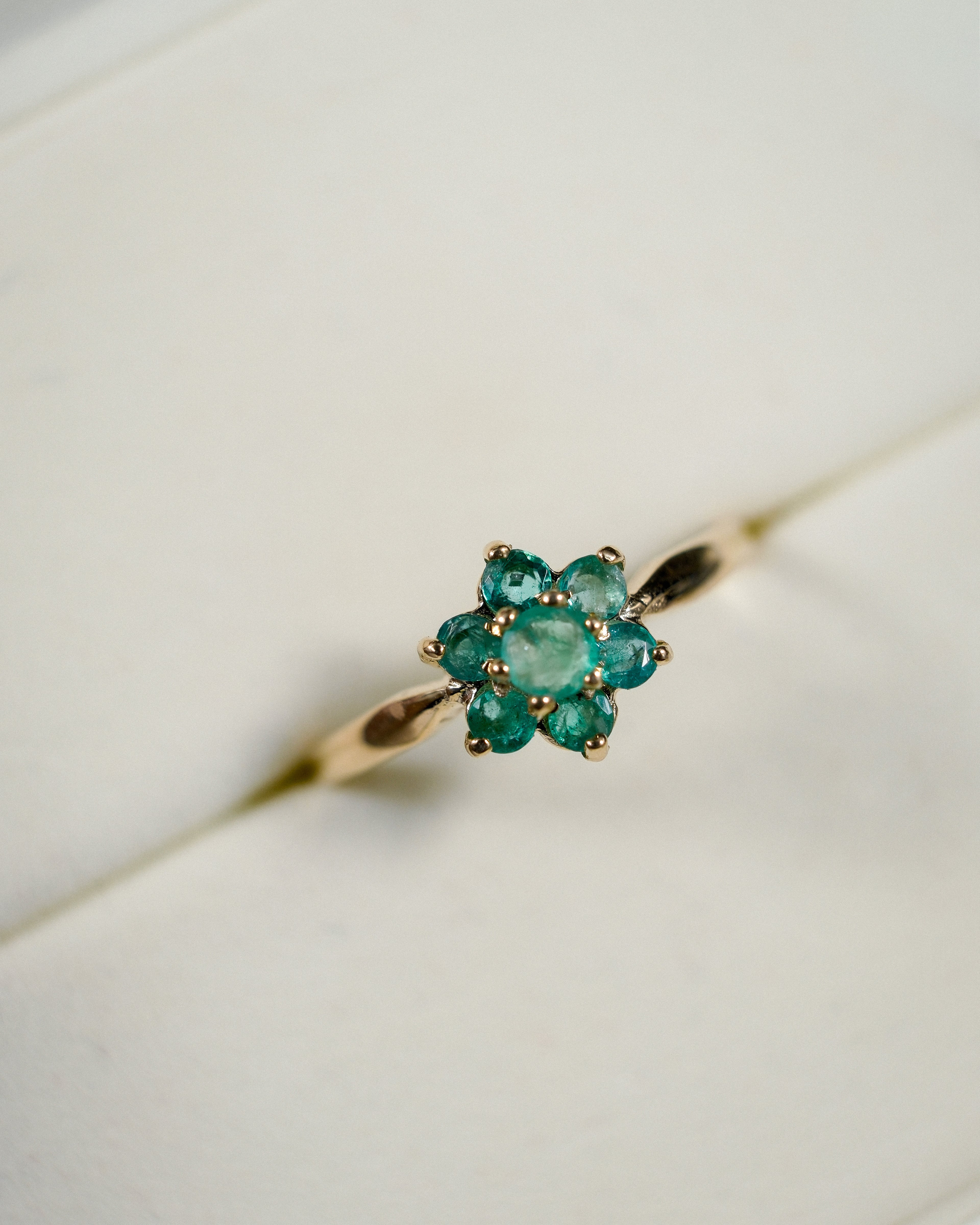 Anaïs • Vintage Smaragd Cluster Ring