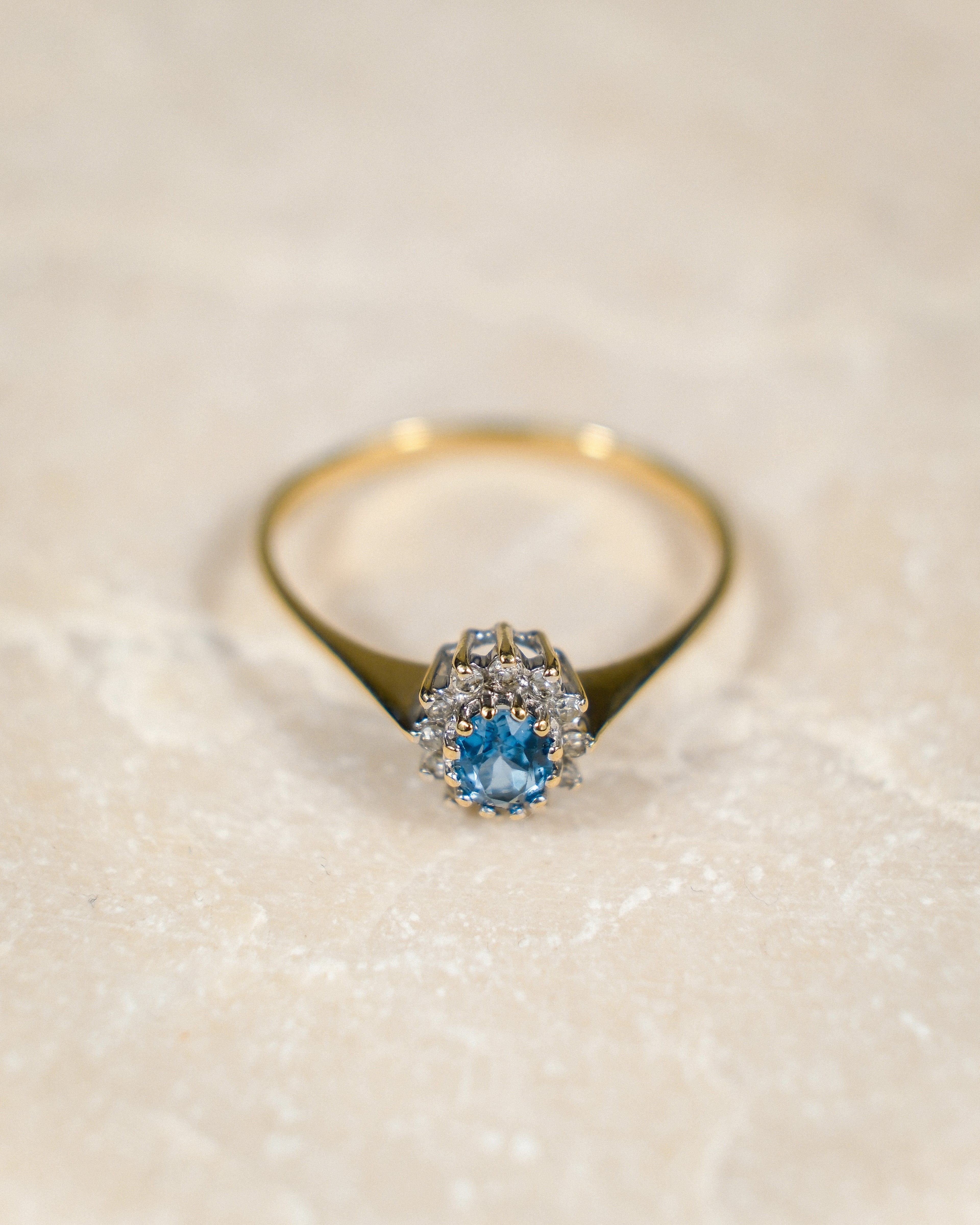 Auriane • Vintage Topaas & Diamant Cluster Ring