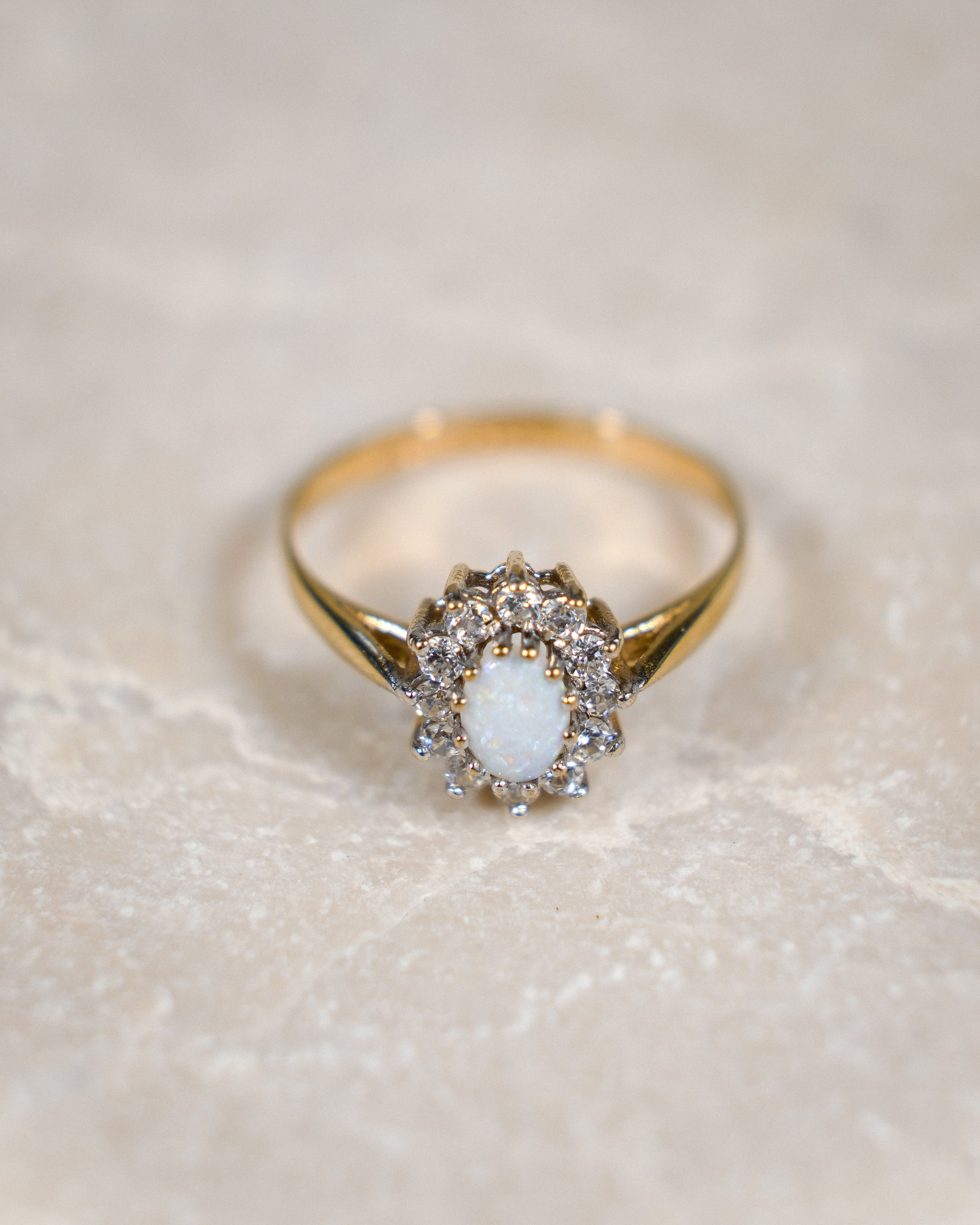 Avelisse • Vintage Opaal & Zirkonia Dress Ring