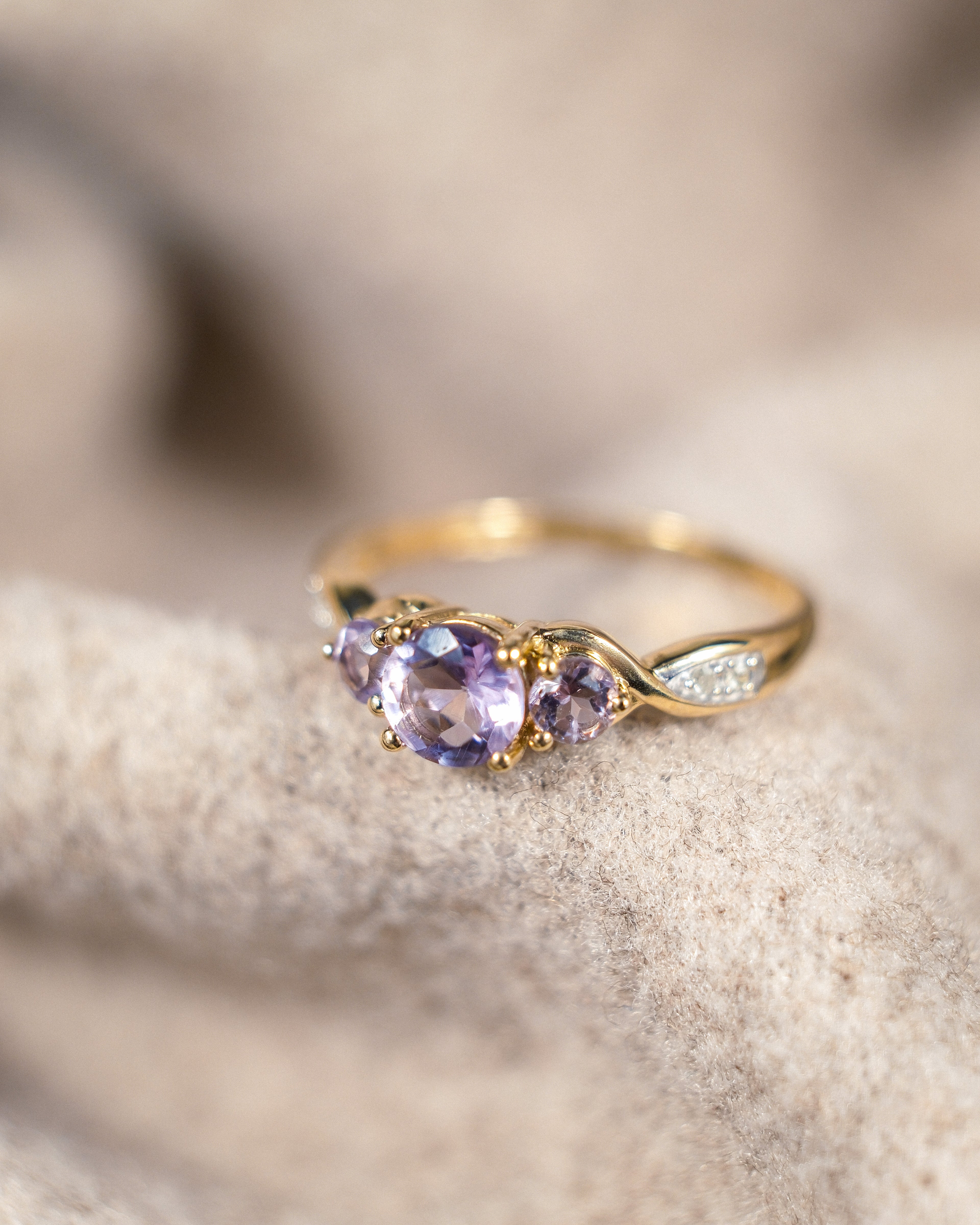 Coralie • Vintage Amethist & Diamant Dress Ring