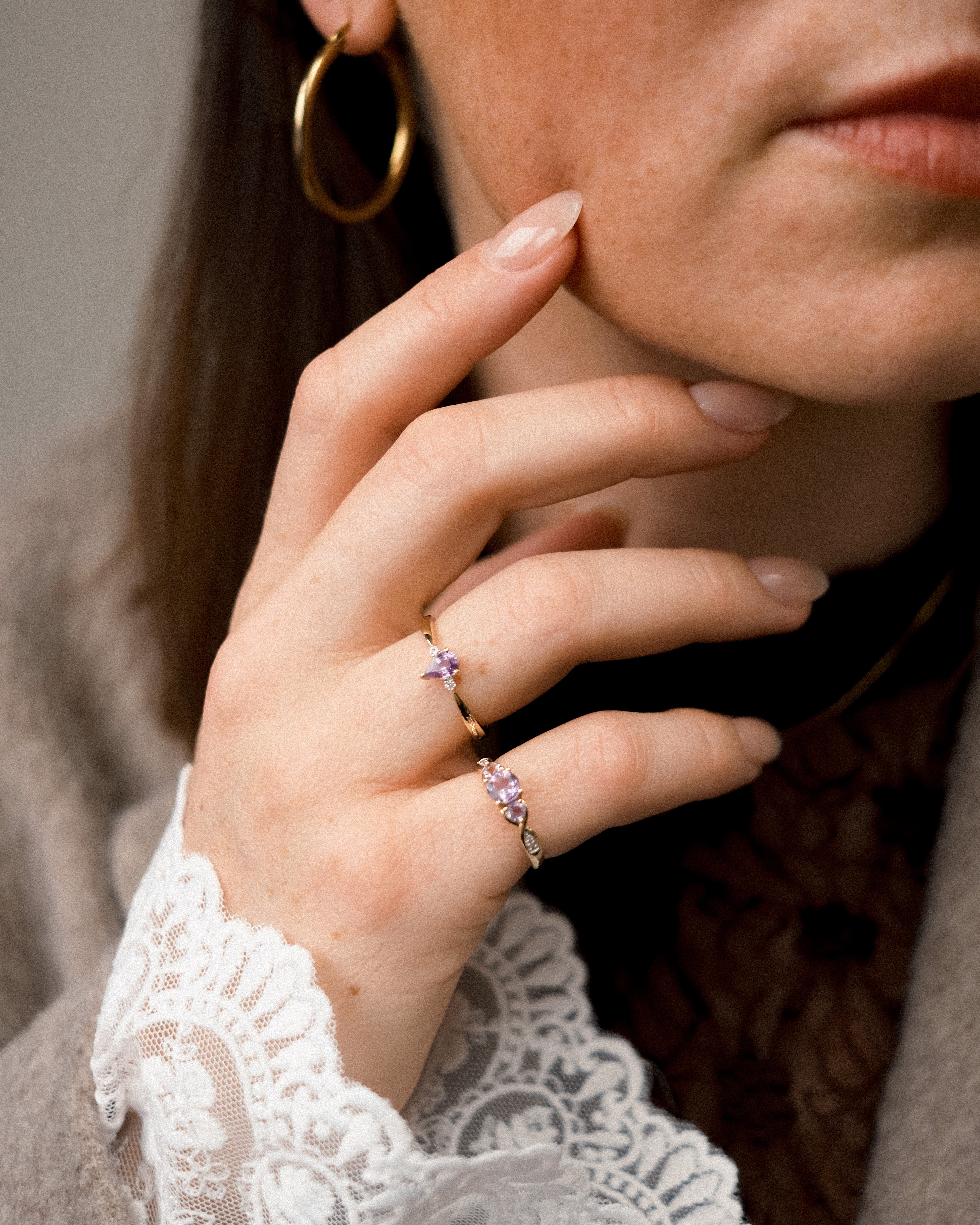 Coralie • Vintage Amethist & Diamant Dress Ring