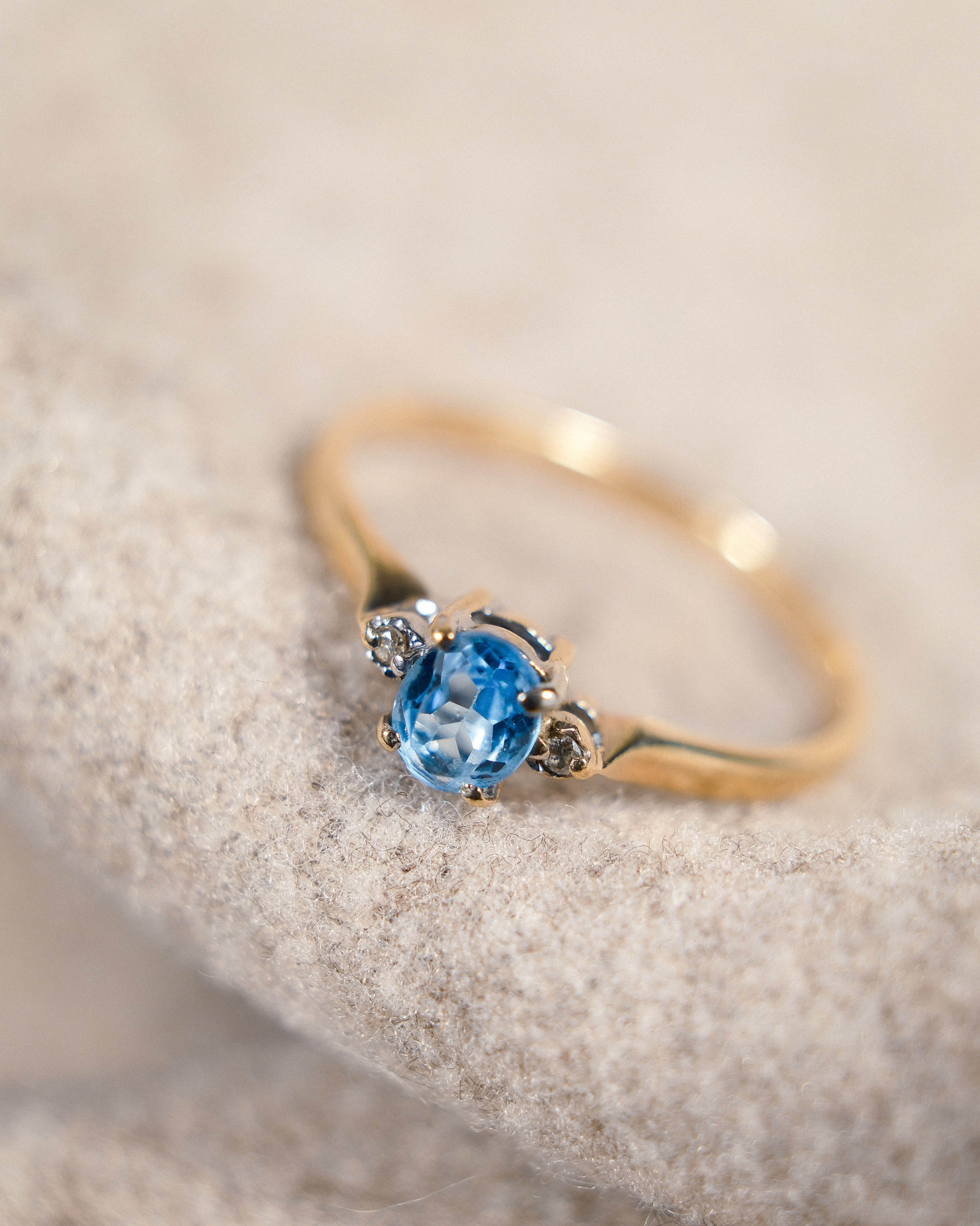 Eleanore • Vintage Topaas & Diamant Dress Ring