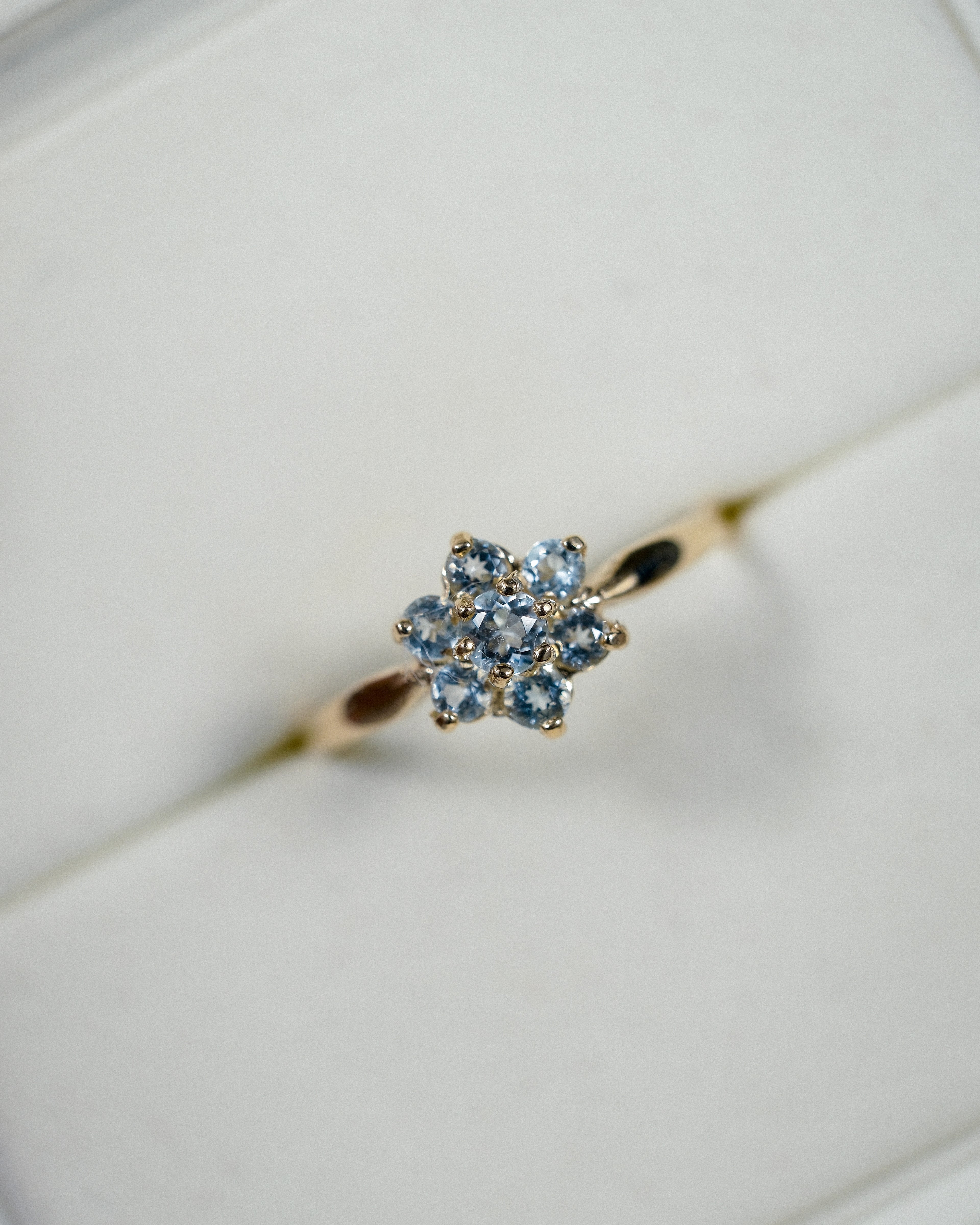 Elisanne • Vintage Aquamarijn Cluster Ring