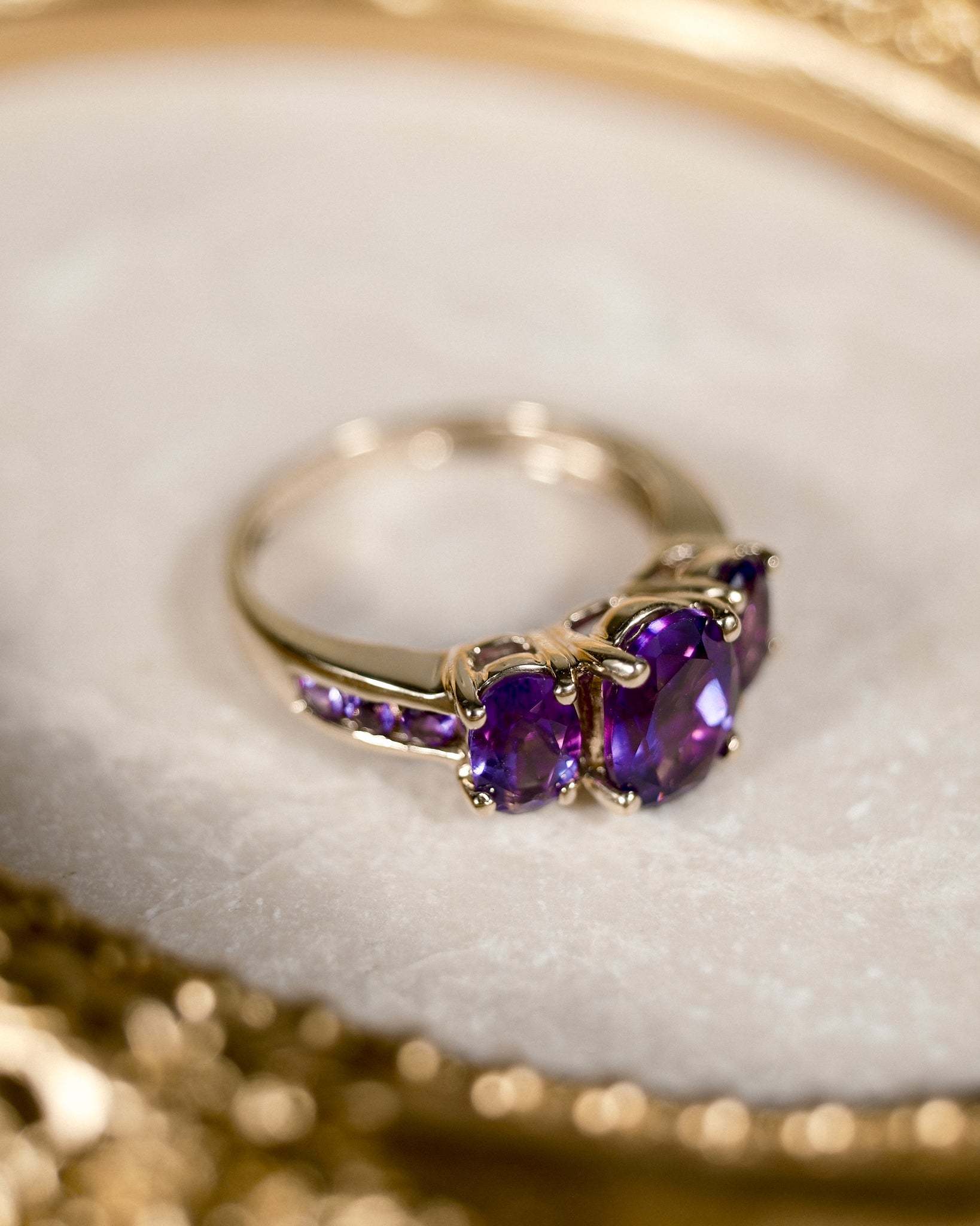 Evangeline • Vintage Amethist Dress Ring