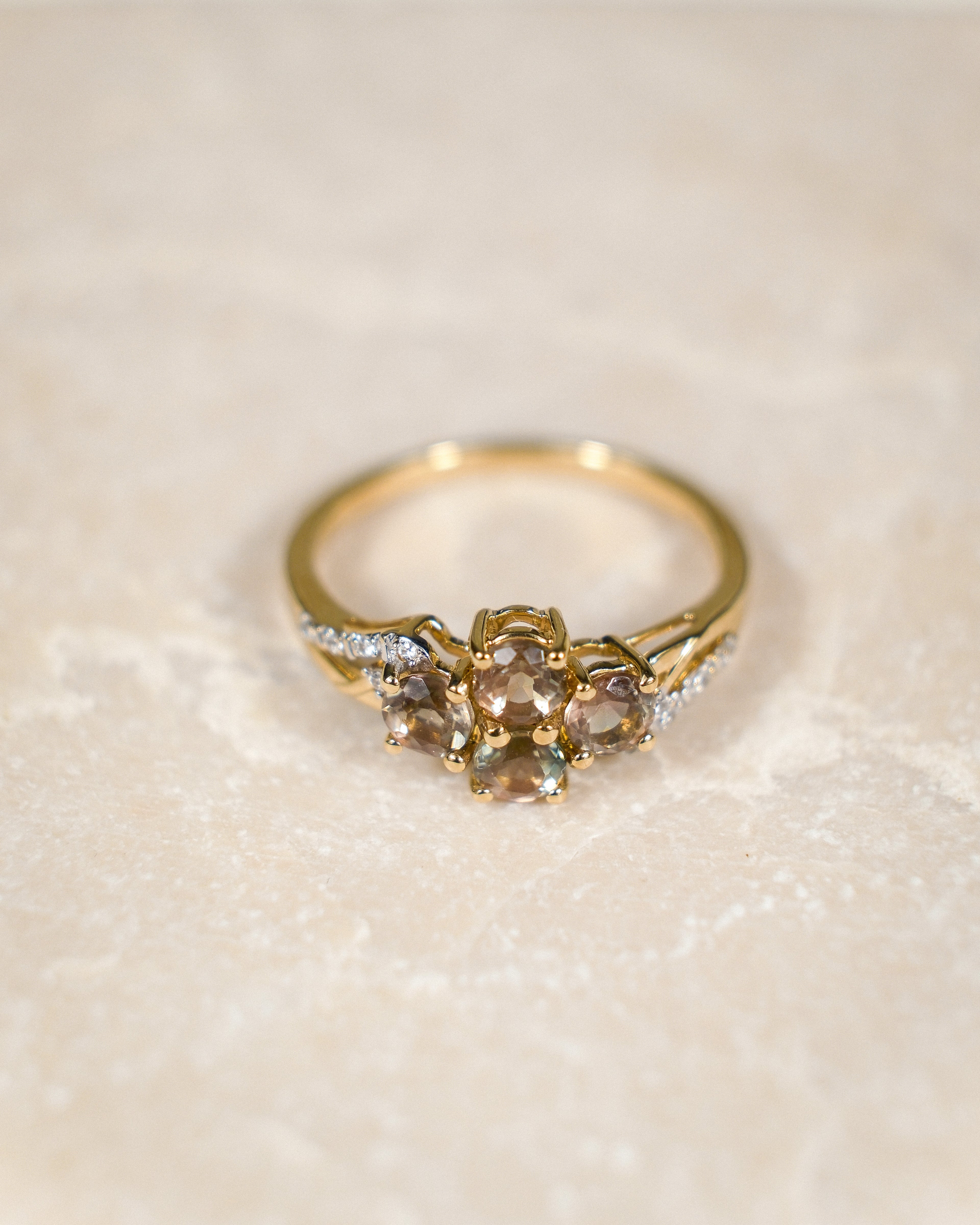 Lisette • Vintage Kwarts & Zirkoon Dress Ring