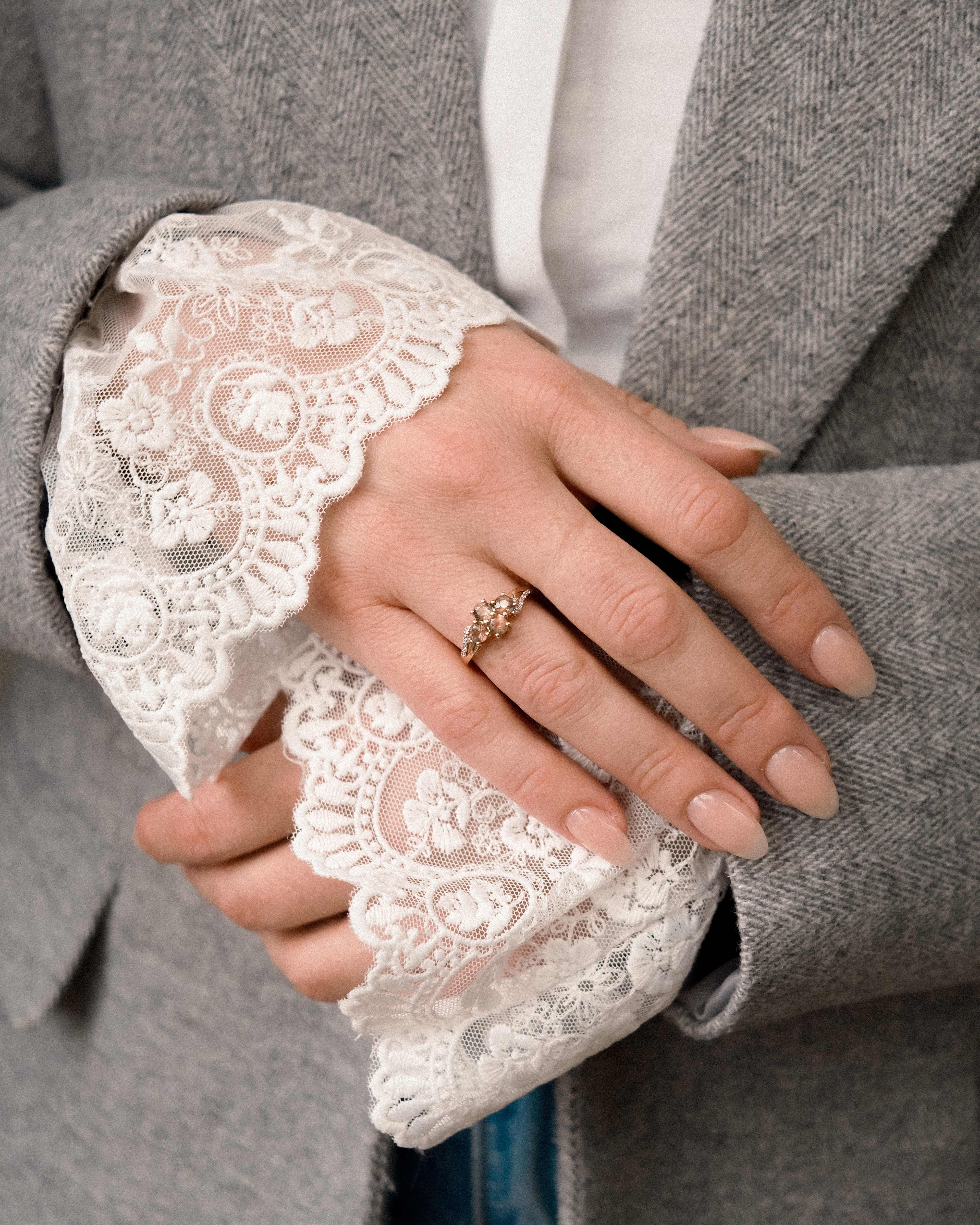 Lisette • Vintage Kwarts & Zirkoon Dress Ring