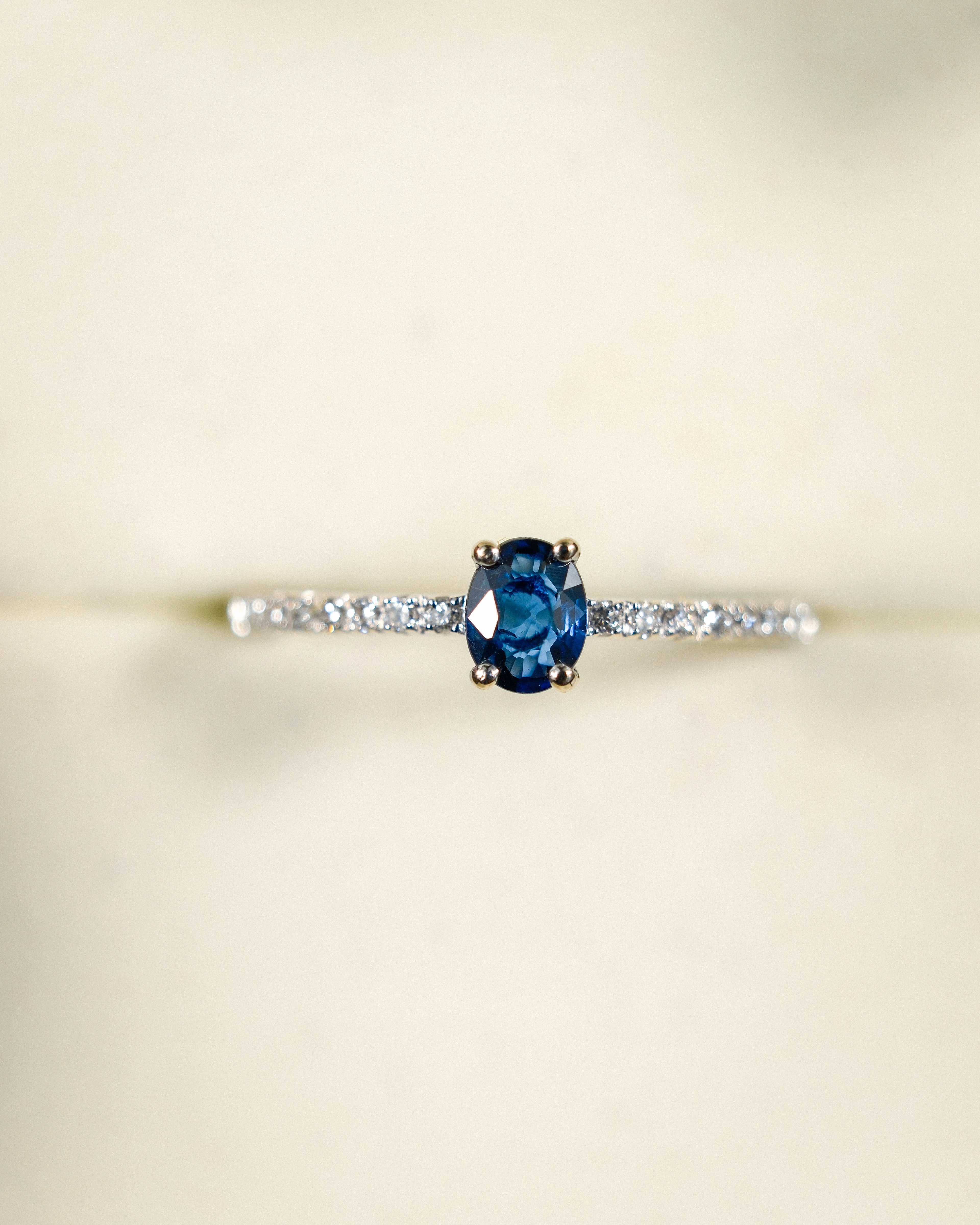 Lucile • Vintage Saffier & Diamant Dress Ring